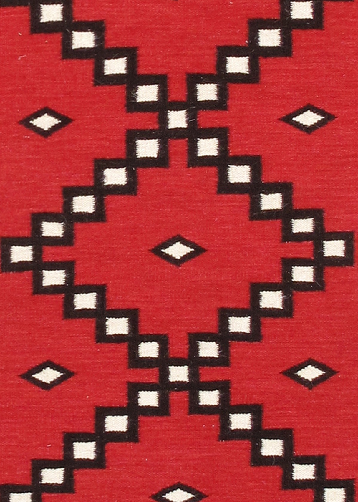 Pasargad - Tuscany Collection Flatweave Wool Area Rug in Red/Black, 31" x 98" (PNT-348 2.07x8)