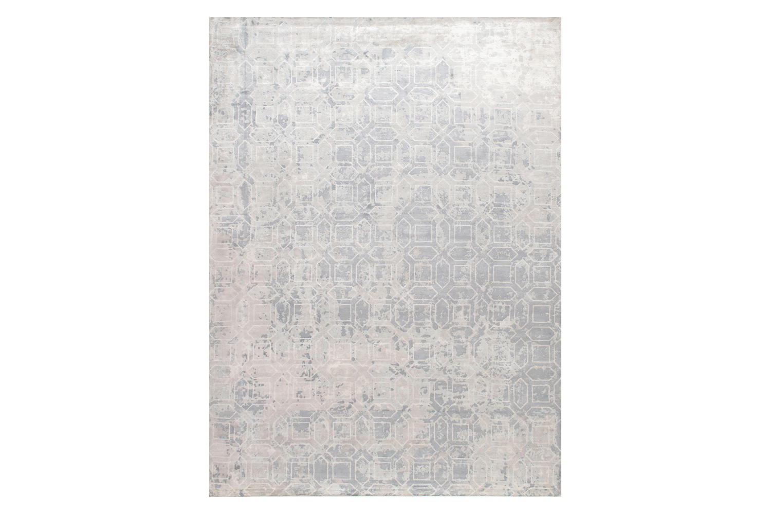 Pasargad - Beverly Collection Hand-Loomed Gray Silk Rug POP-8402