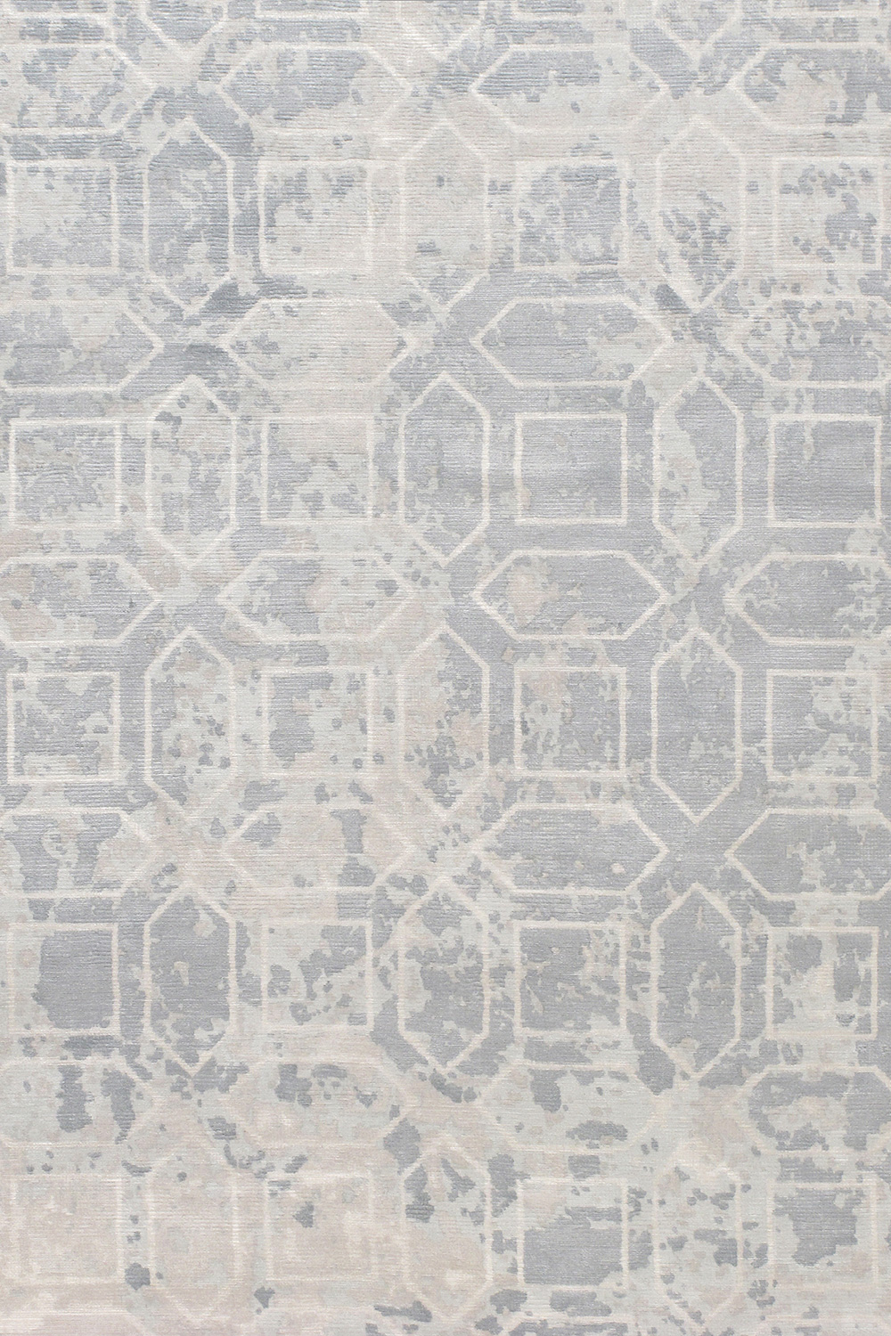 Pasargad™ Beverly Collection Hand-Loomed Gray Silk Rug (POP-8402 8X10) - 96'' x 120''