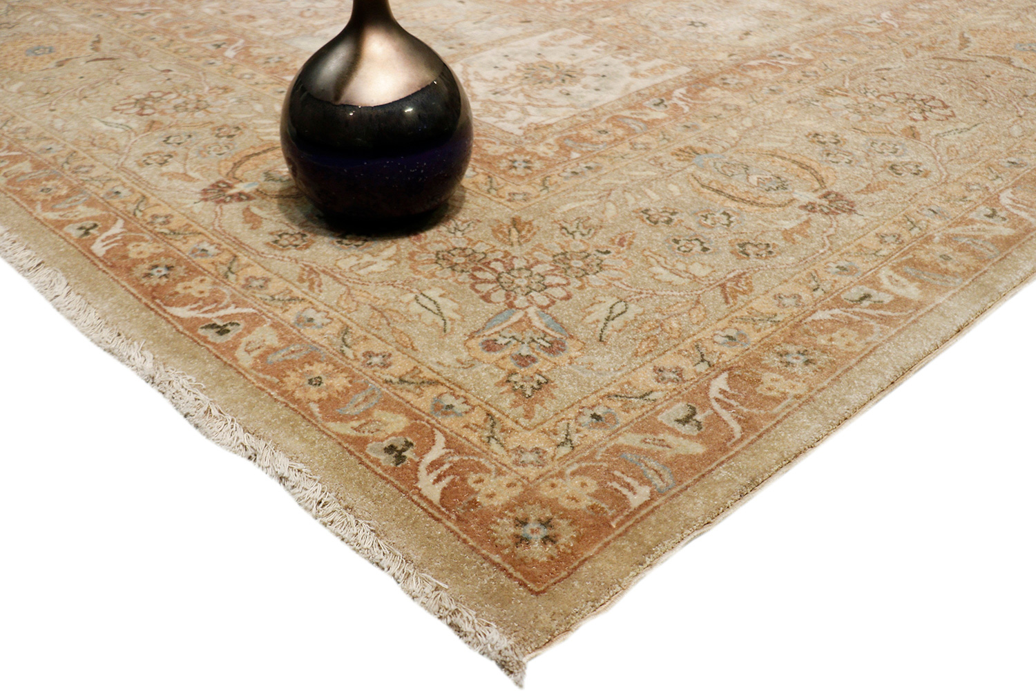 Pasargad Tabriz Collection Hand-Knotted Lamb's Wool Area Rug 110'' x 145'' (PP-1 9X12)