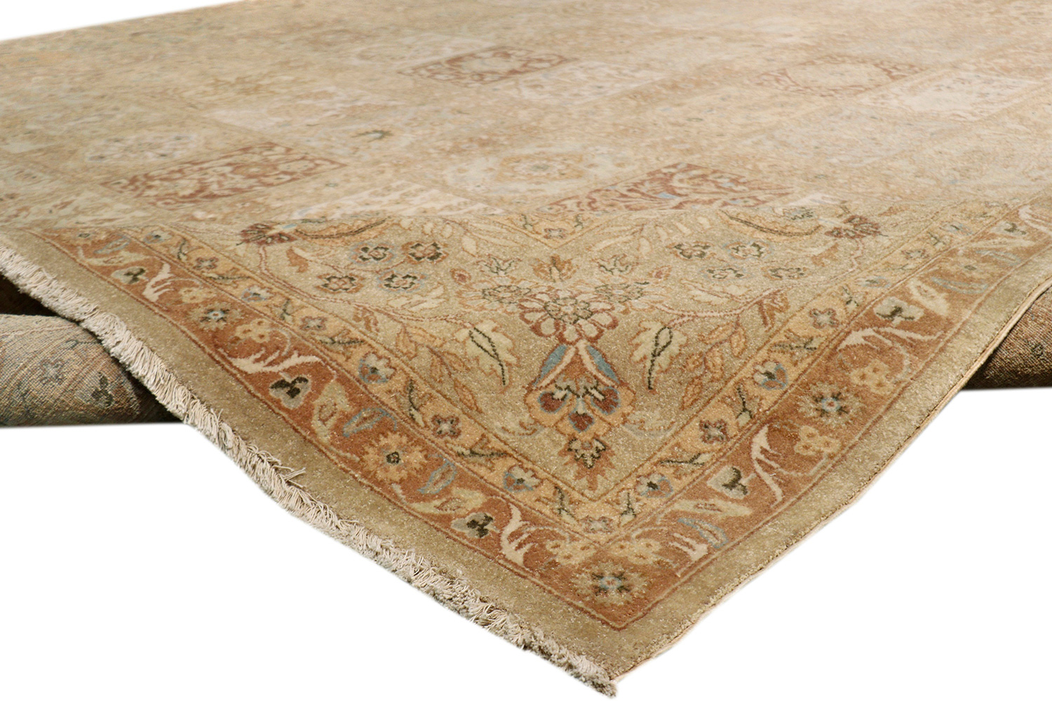 Pasargad Tabriz Collection Hand-Knotted Lamb's Wool Area Rug 110'' x 145'' (PP-1 9X12)