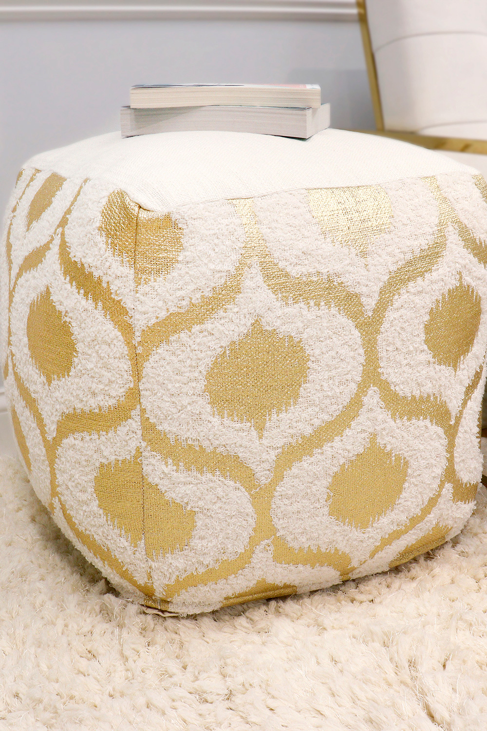 Pasargad - Grand Canyon Cotton Pouf Ivory Color