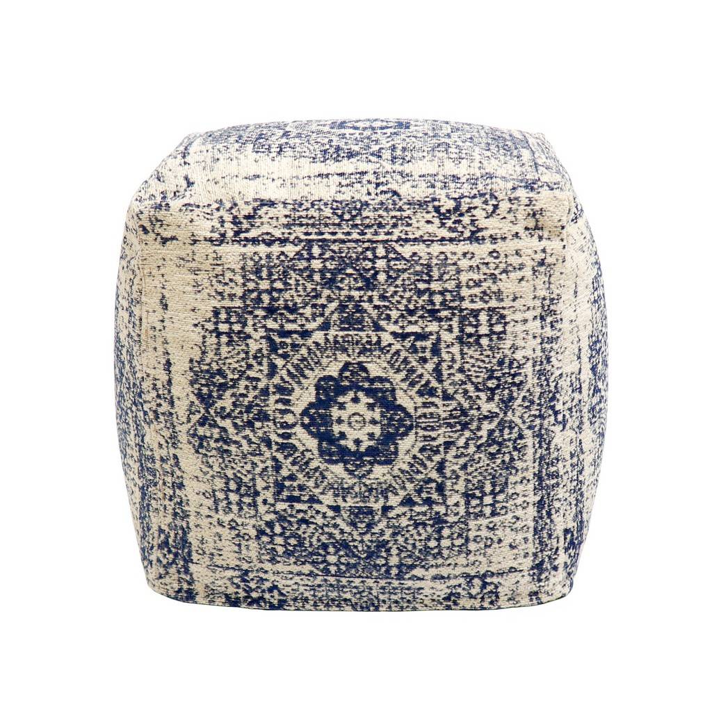 Pasargad Grand Canyon Pouf - Navy, Cotton