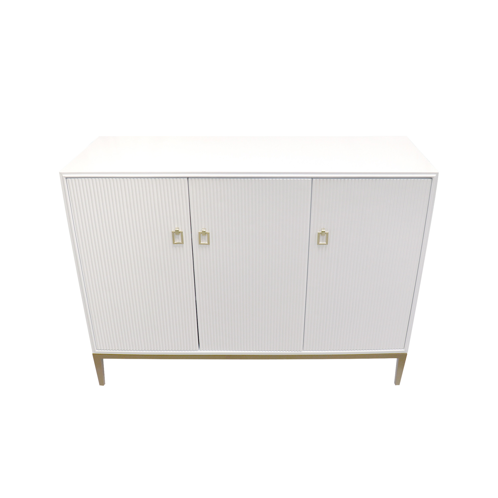 Pasargad Victoria 3 Doors Sideboard - Ivory/Bronze, Wood