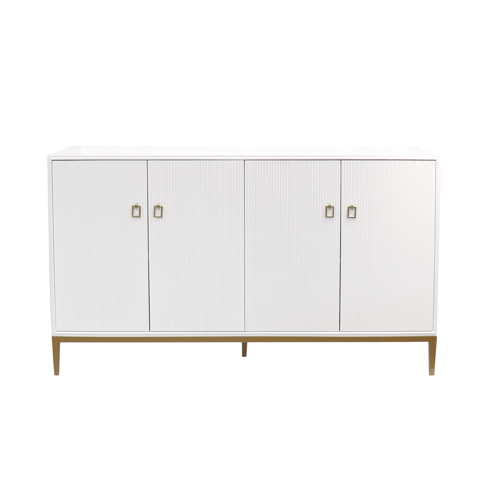 Pasargad Victoria 4 Doors, 2 Drawer Sideboard - Ivory/Bronze, Wood