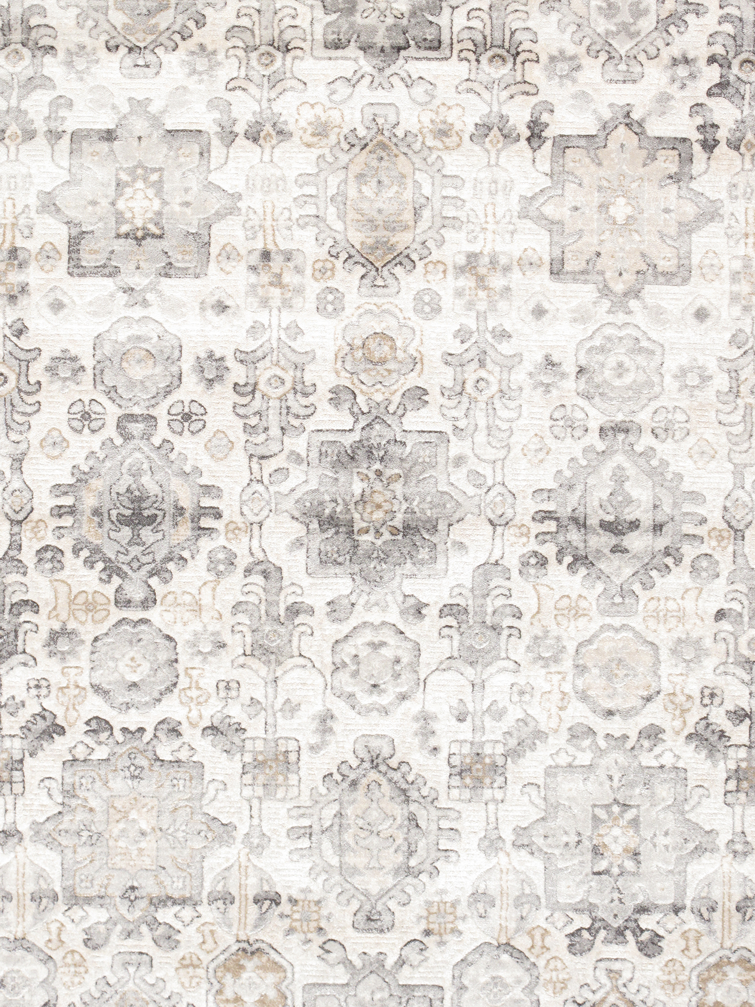 Pasargad - Amadeus Collection Power Loom Polypropylene/Polyester Area Rug in Ivory/Gray, 60" x 84" (prc-1022ig 5x7)