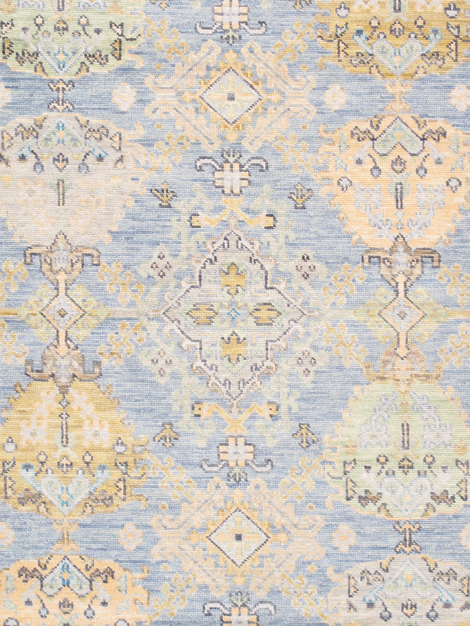 Pasargad - Oushak Collection Hand-Knotted Wool Area Rug in L. Blue, 97" x 117" (PRE-10073 8X10)