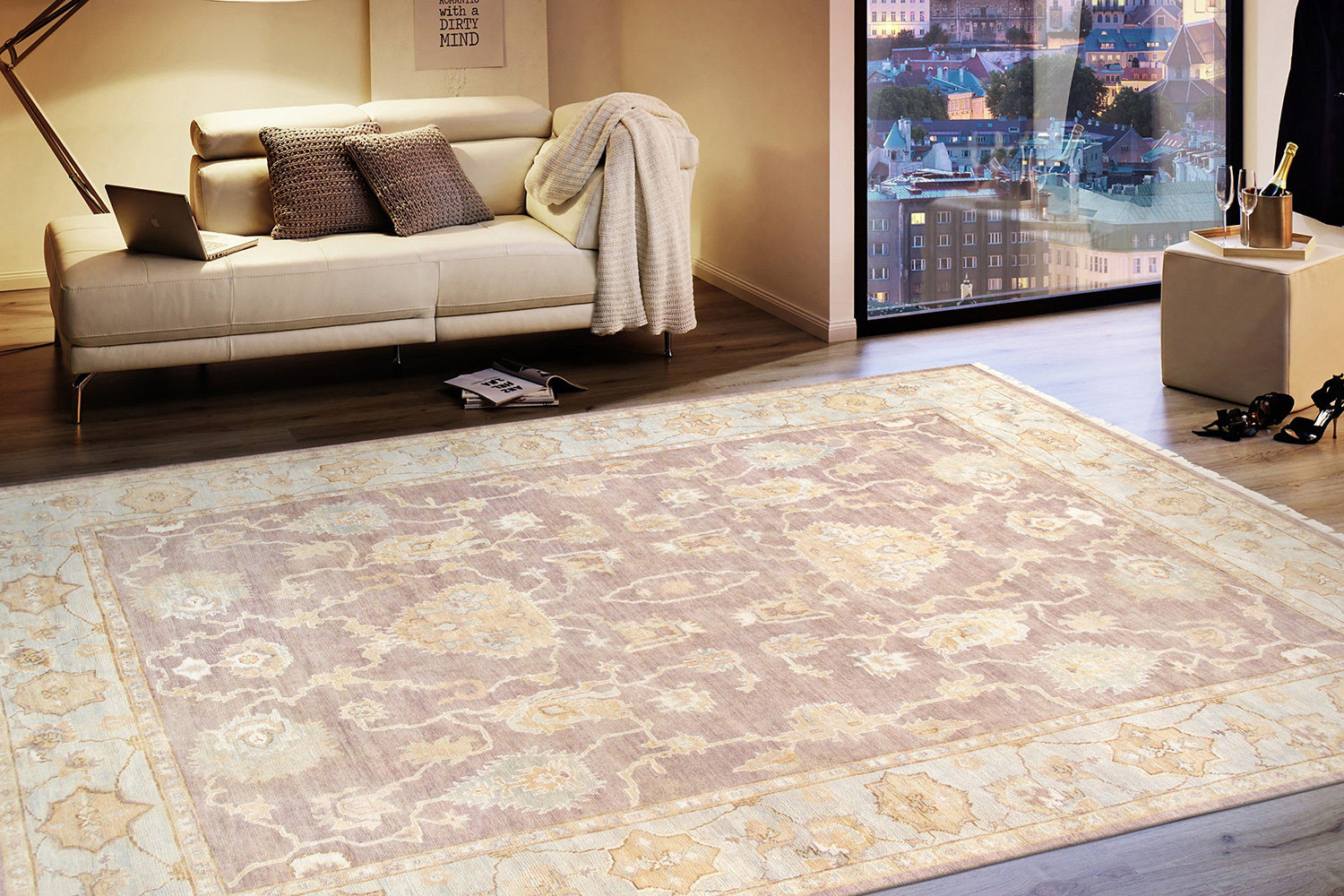 Pasargad - Oushak Collection Hand-Knotted Lamb's Wool Area Rug 111'' x 142'' (PRE-2801 9X12)