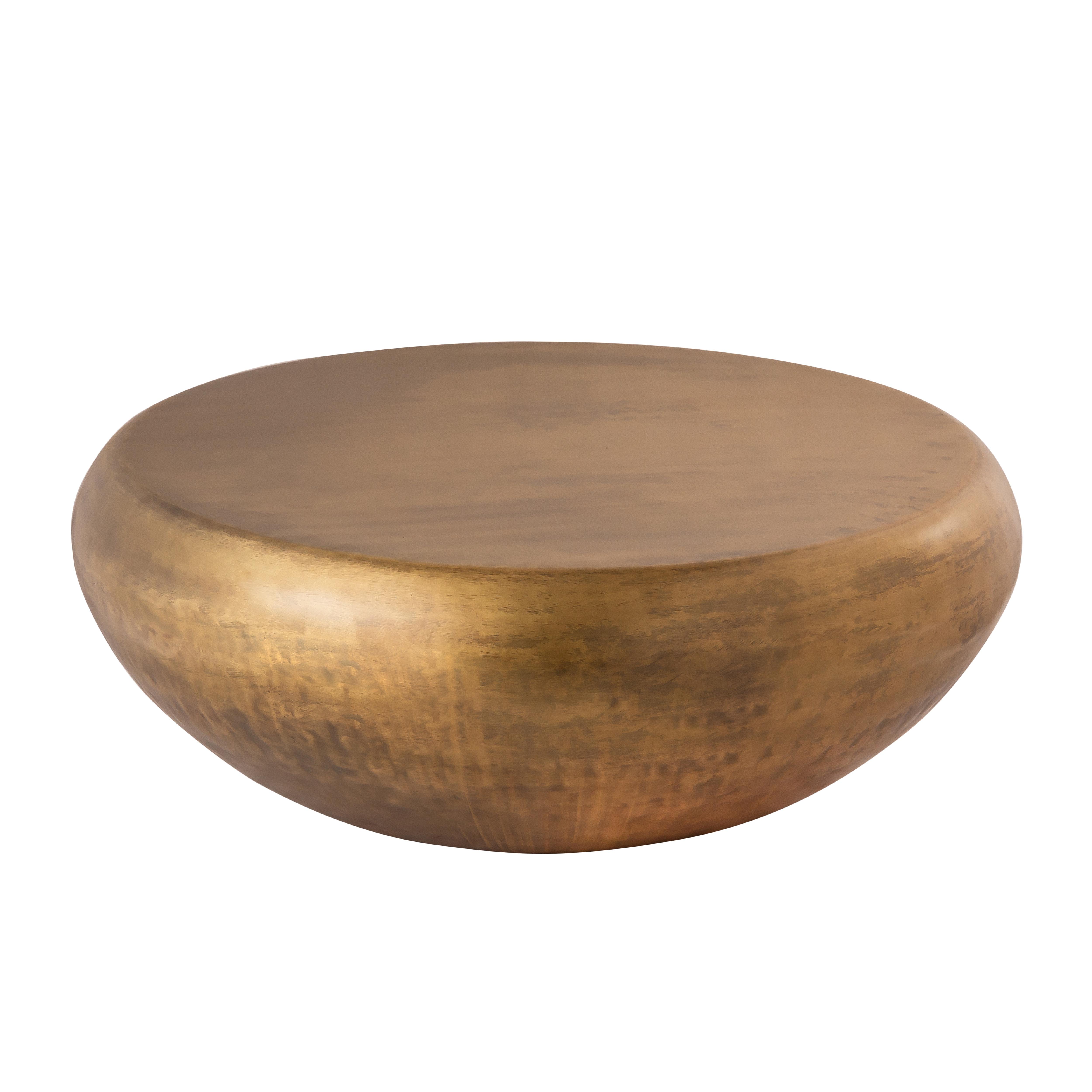 Pasargad - Byzantine Helios Round Coffee Table in Brass, Iron