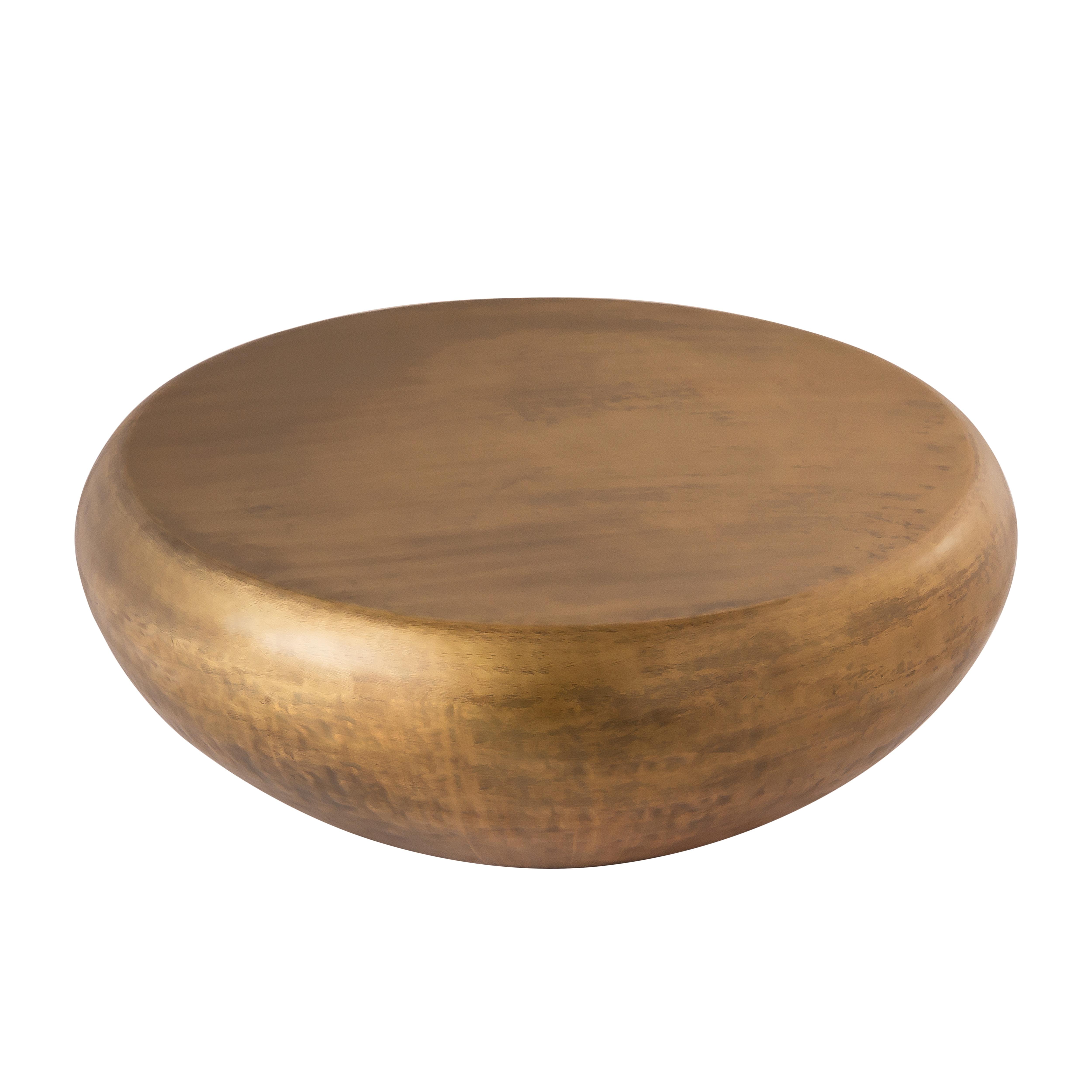 Pasargad - Byzantine Helios Round Coffee Table in Brass, Iron