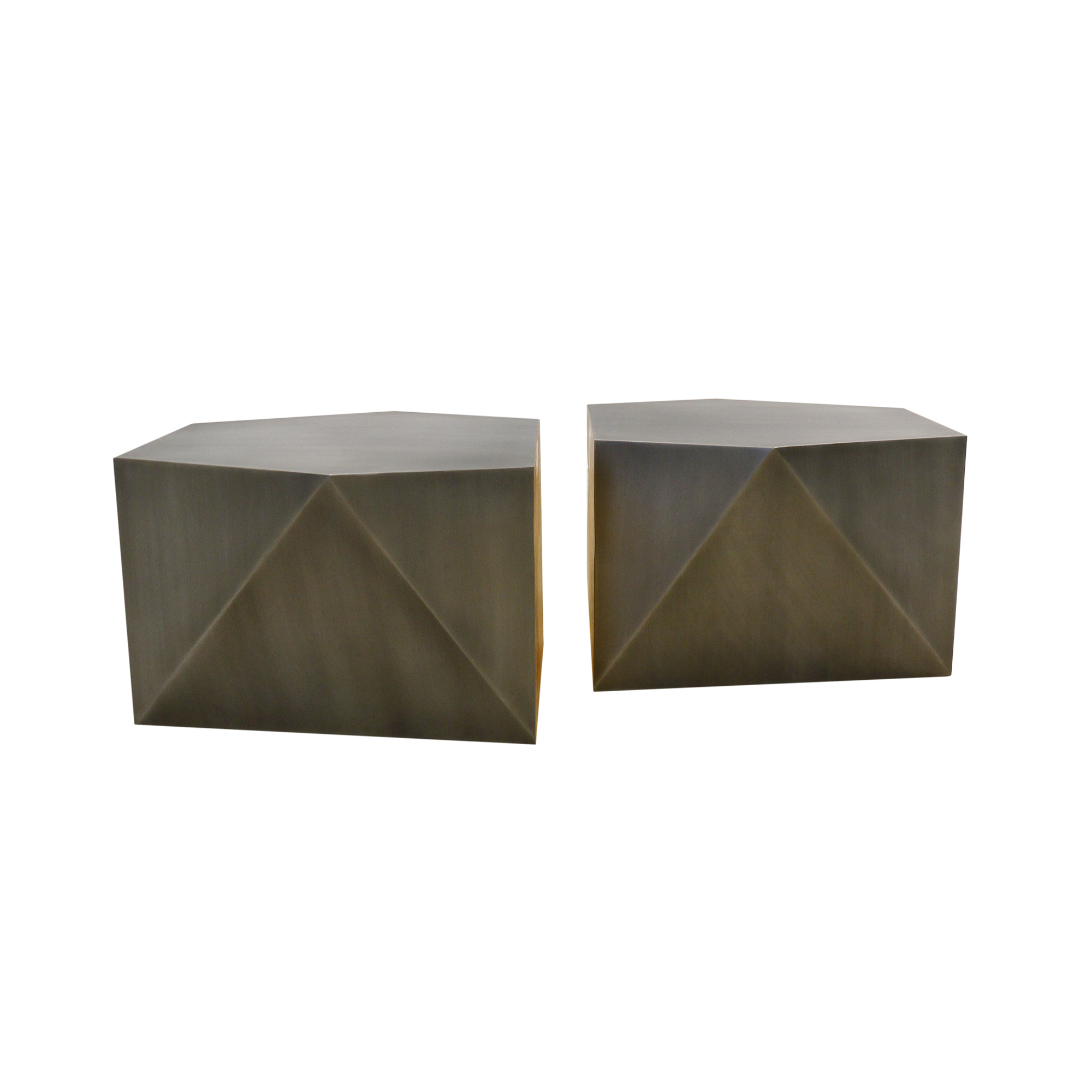 Pasargad™ Byzantine Urban Chic Hexagonal Coffee Table - Gray, Iron