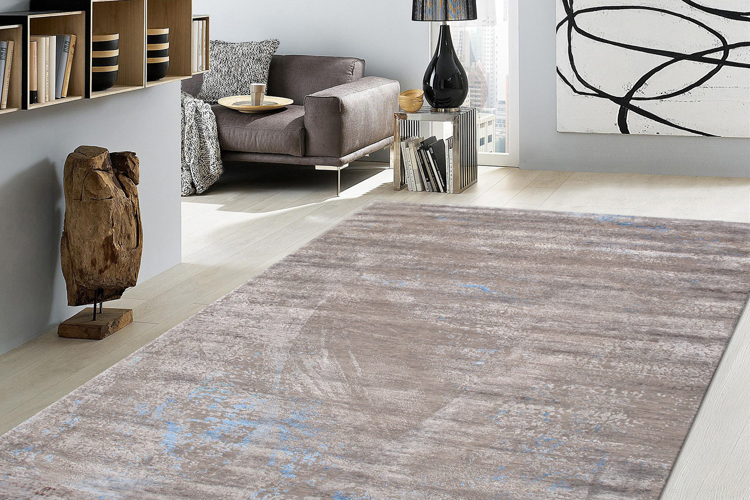 Pasargad - Cosmo Collection Hand-Knotted Silk and Wool Area Rug 107'' x 144'' (PS-180 9X12)