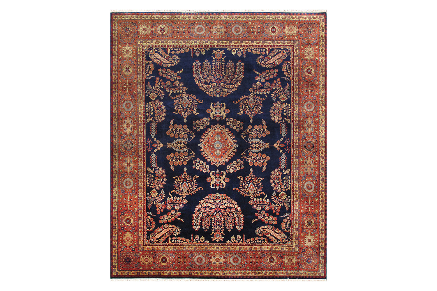 Pasargad - Peacok Thrn Sarouk Collection Hand-Knotted Lamb's Wool Area Rug PS-2