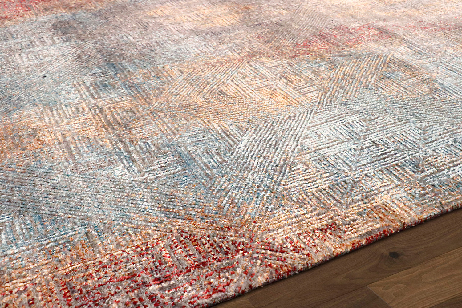 Pasargad™ Cosmo Collection Hand-Knotted Silk and Wool Area Rug (PS-241 9X12) - 110'' x 144''