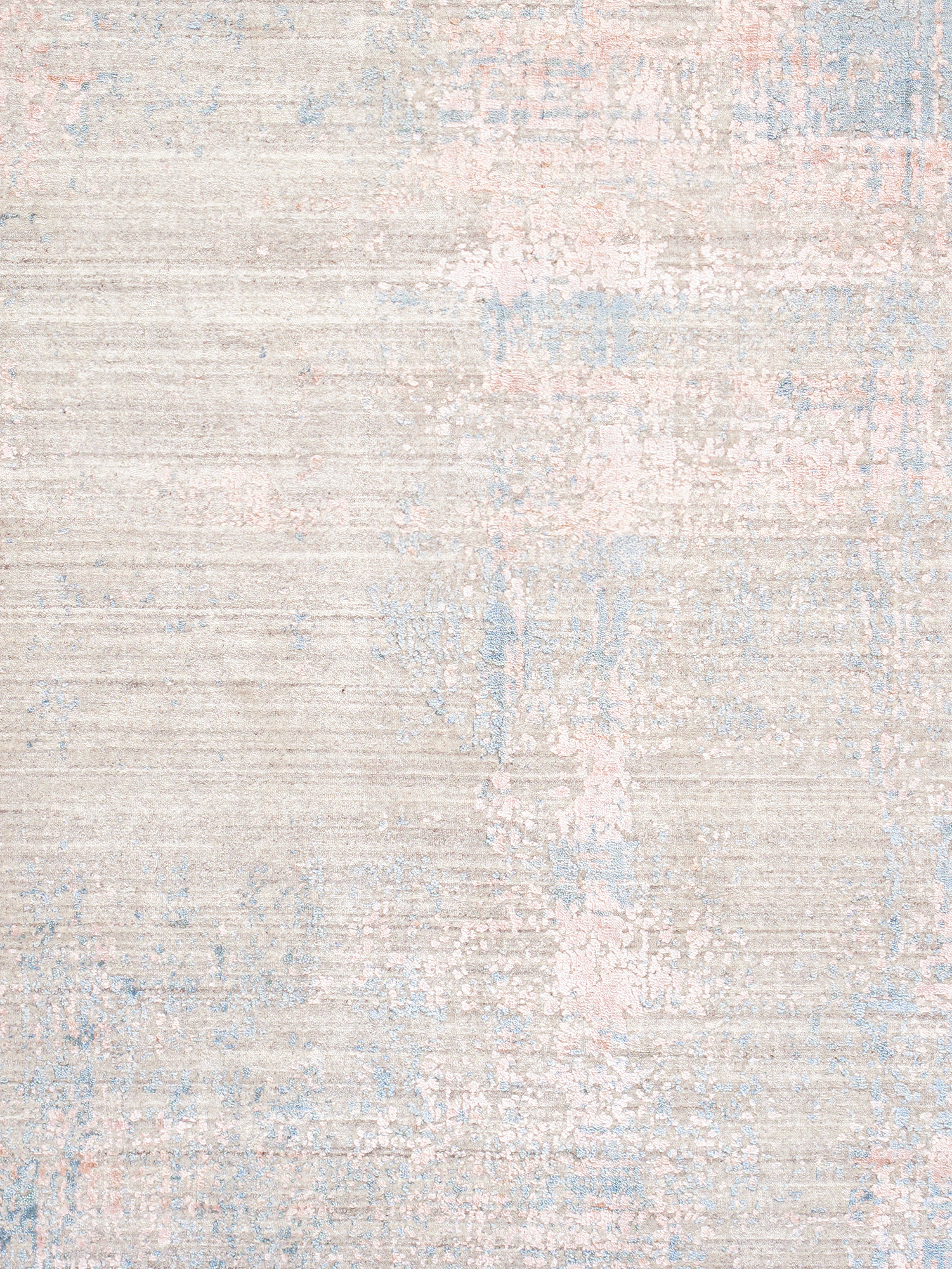 Pasargad Malibu Collection Hand-Loomed Bamboo Silk Area Rug - Gray/Pink, 120" x 168" (psh-01 10x14)