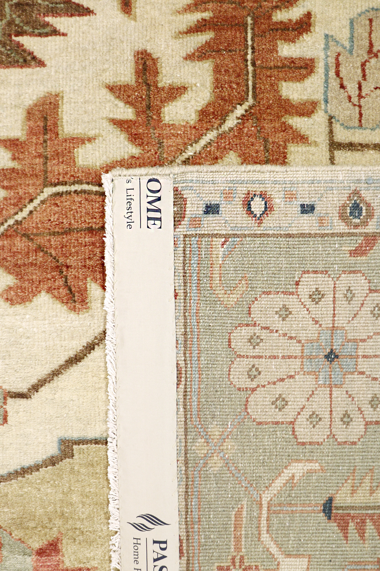 Pasargad - Serapi Collection Hand-Knotted Lamb's Wool Area Rug in Ivory/L. Green, 98" x 118" (PSJ-30 8x10)