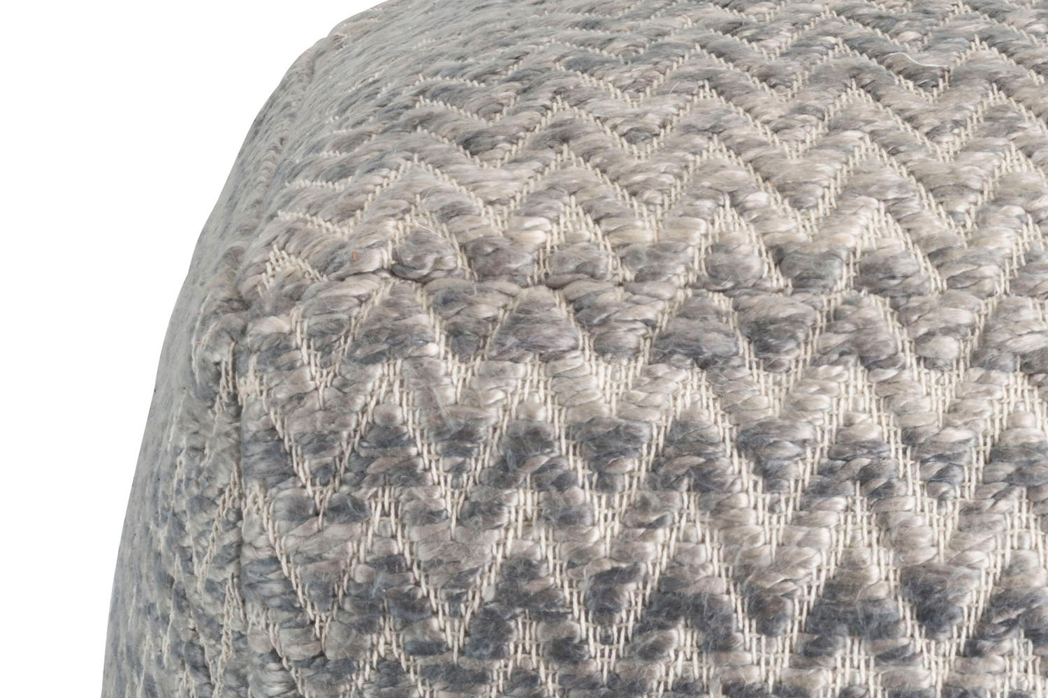 Pasargad - Galaxy Zig-Zag Design Silk and Wool Pouf