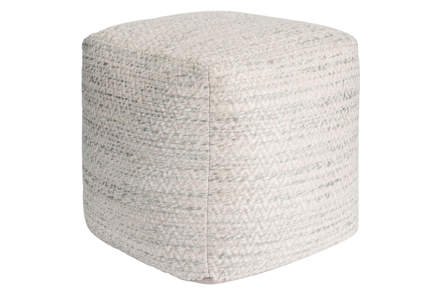 Pasargad - Galaxy Zig-Zag Design Silk and Wool Pouf