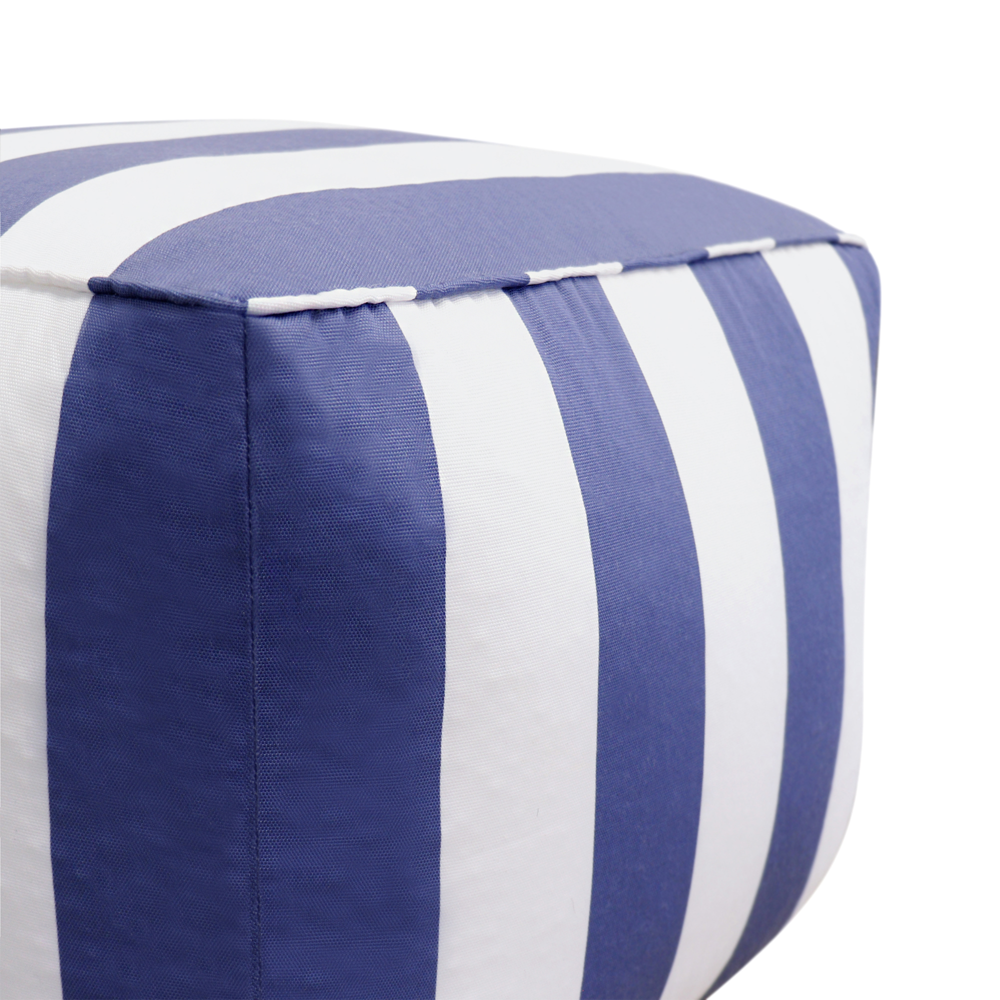 Pasargad Galaxy Square Pouf - White/Blue, Polyester