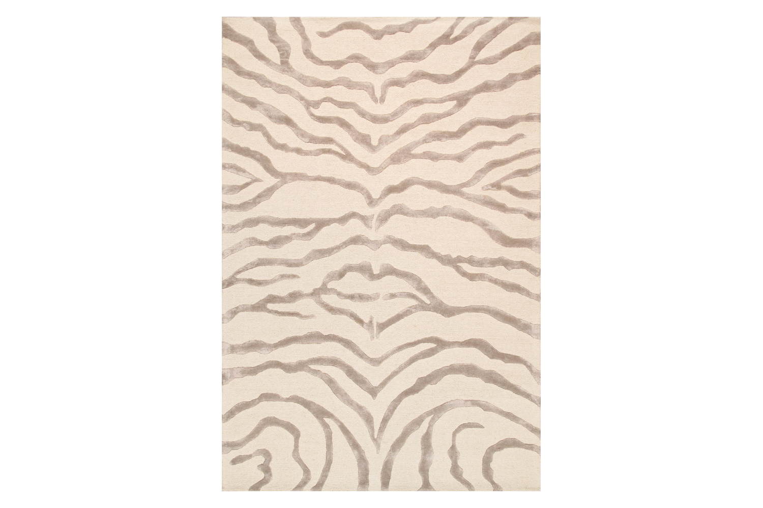 Pasargad - Edgy Collection Hand-Tufted Ivory Silk and Wool Area Rug PVCSK-03