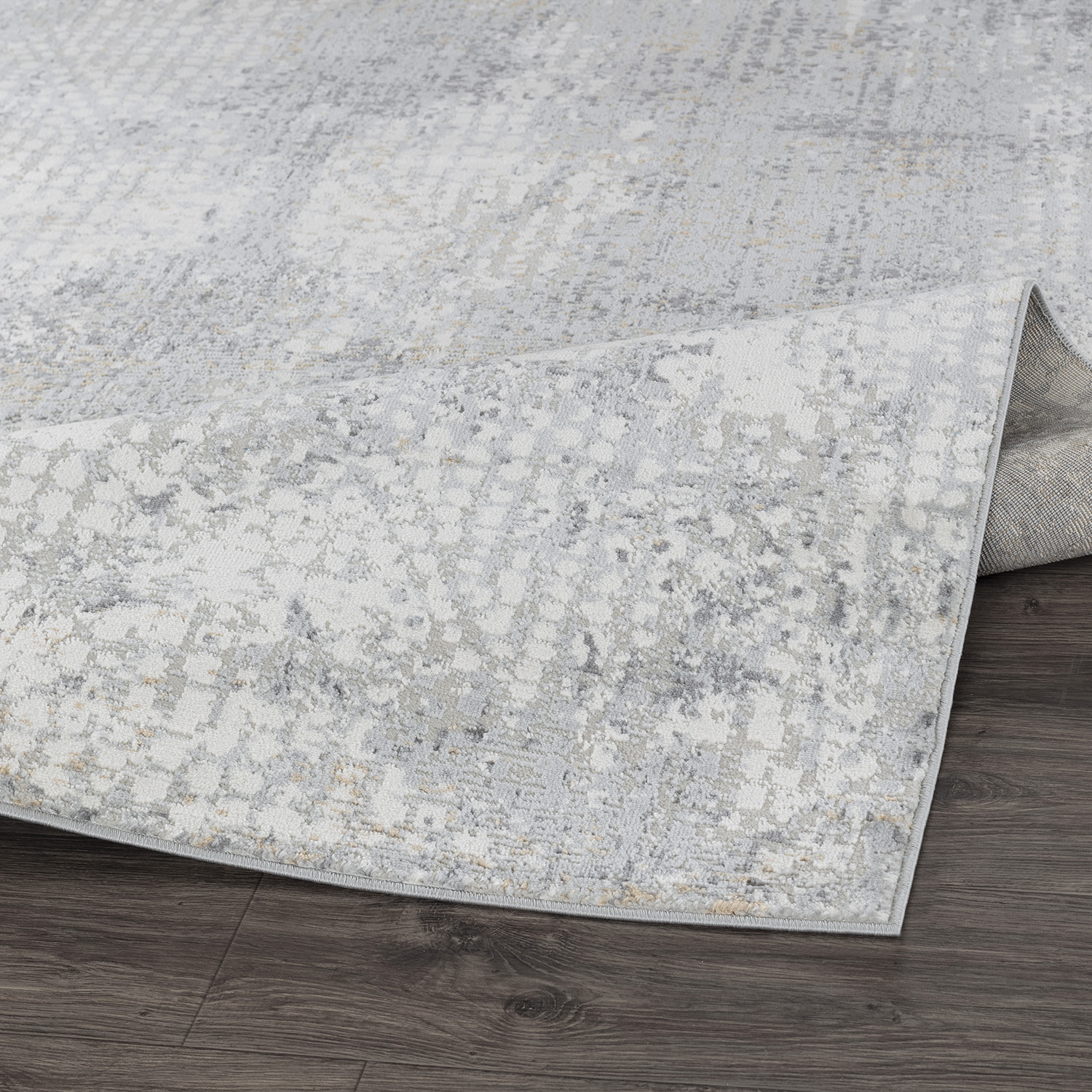 Pasargad Stella Collection Power-Loomed Polypropylene/Polyester Area Rug - L. Gray, 114" x 162" (pvga-44 10x14)