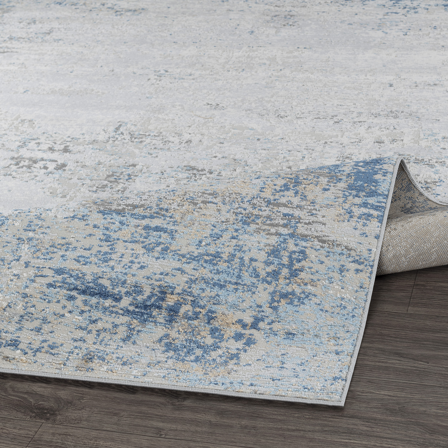 Pasargad Stella Collection Power-Loomed Polypropylene/Polyester Area Rug - L. Gray/Beige, 114" x 162" (pvha-41 10x14)