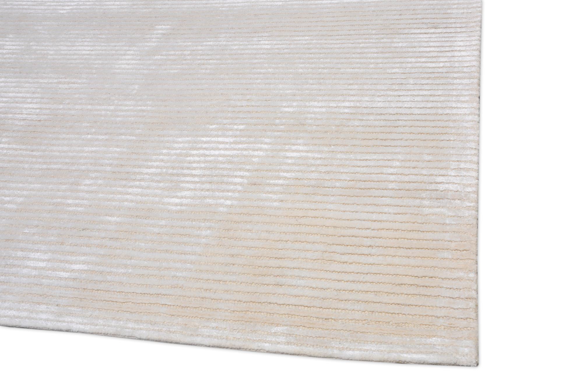 Pasargad Edgy Collection Hand-Tufted Bamboo Silk/Wool Area Rug - Beige, 60" x 96" (pvny-1 5x8)