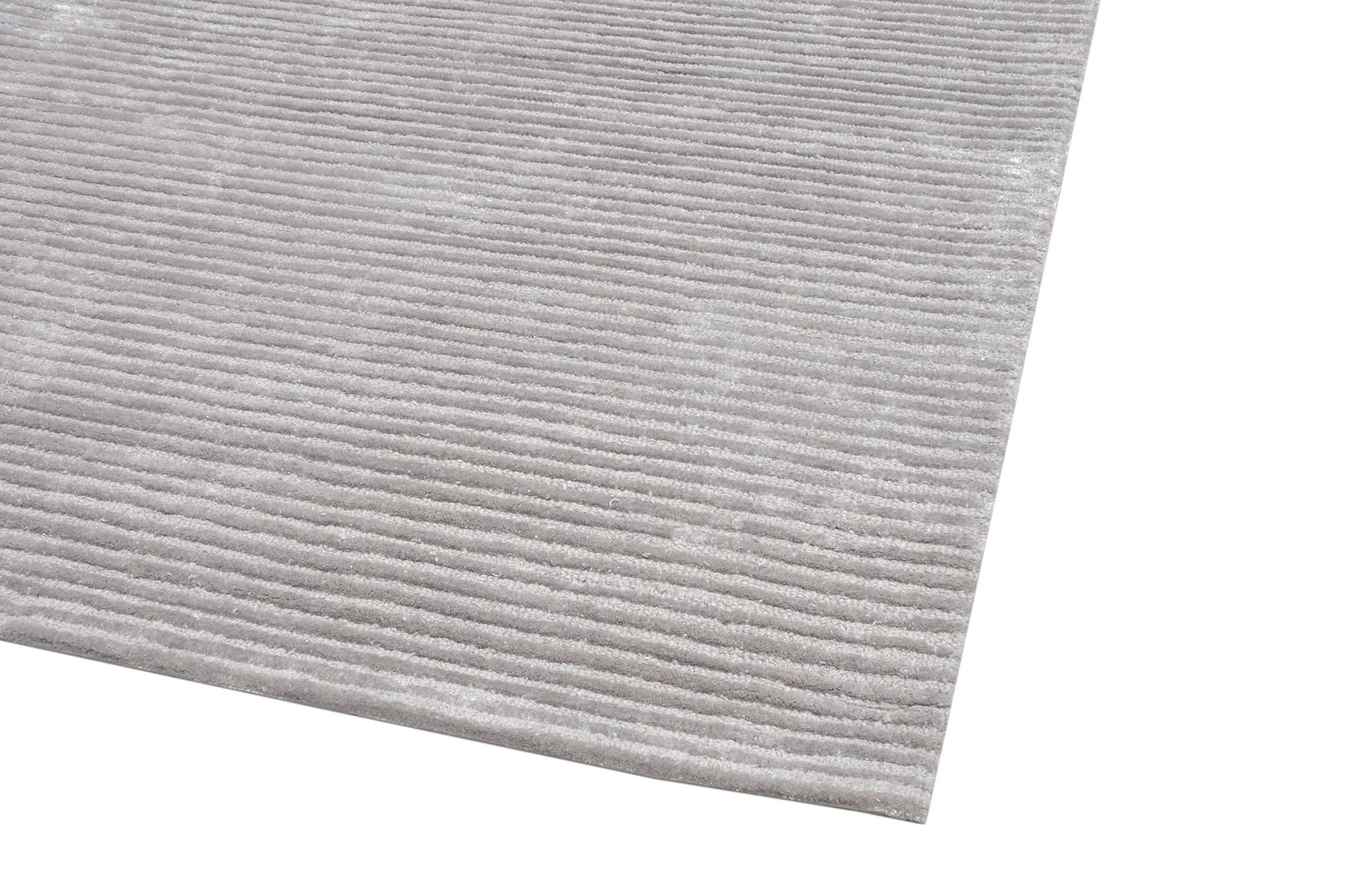 Pasargad Edgy Collection Hand-Tufted Bamboo Silk/Wool Area Rug - Silver/Gray, 93" x 117" (pvny-11 8x10)