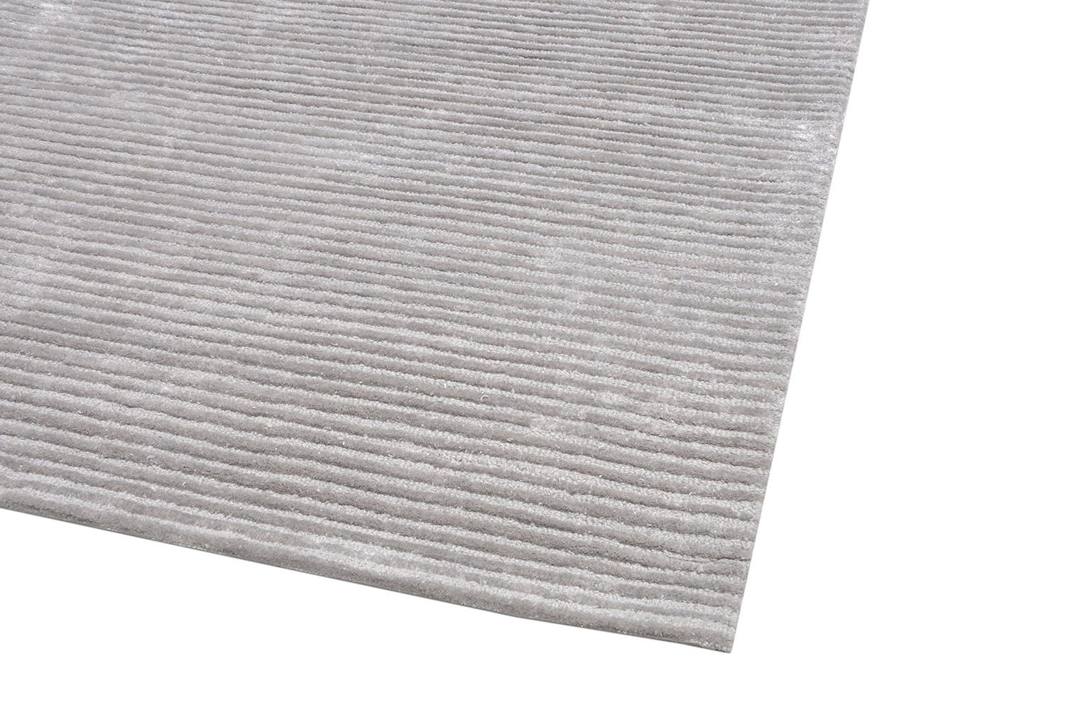 Pasargad Edgy Collection Hand-Tufted Silver/Gray Bamboo Silk and Wool Area Rug (PVNY-11 9X12) - 105'' x 141''