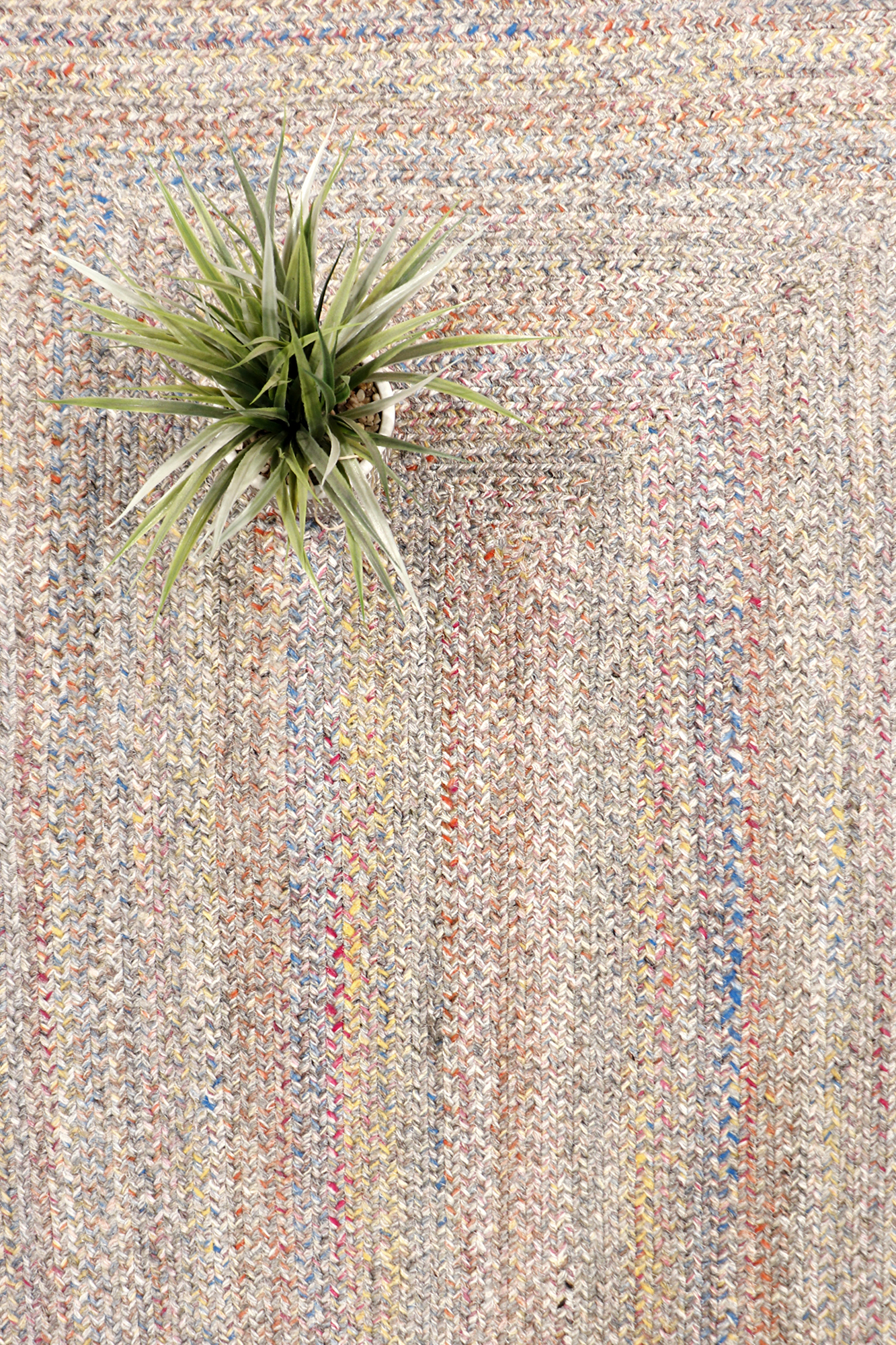 Pasargad Lagos Collection Hand Braided Poly Fabric Area Rug - Multi, 120" x 168" (py-01 10x14)