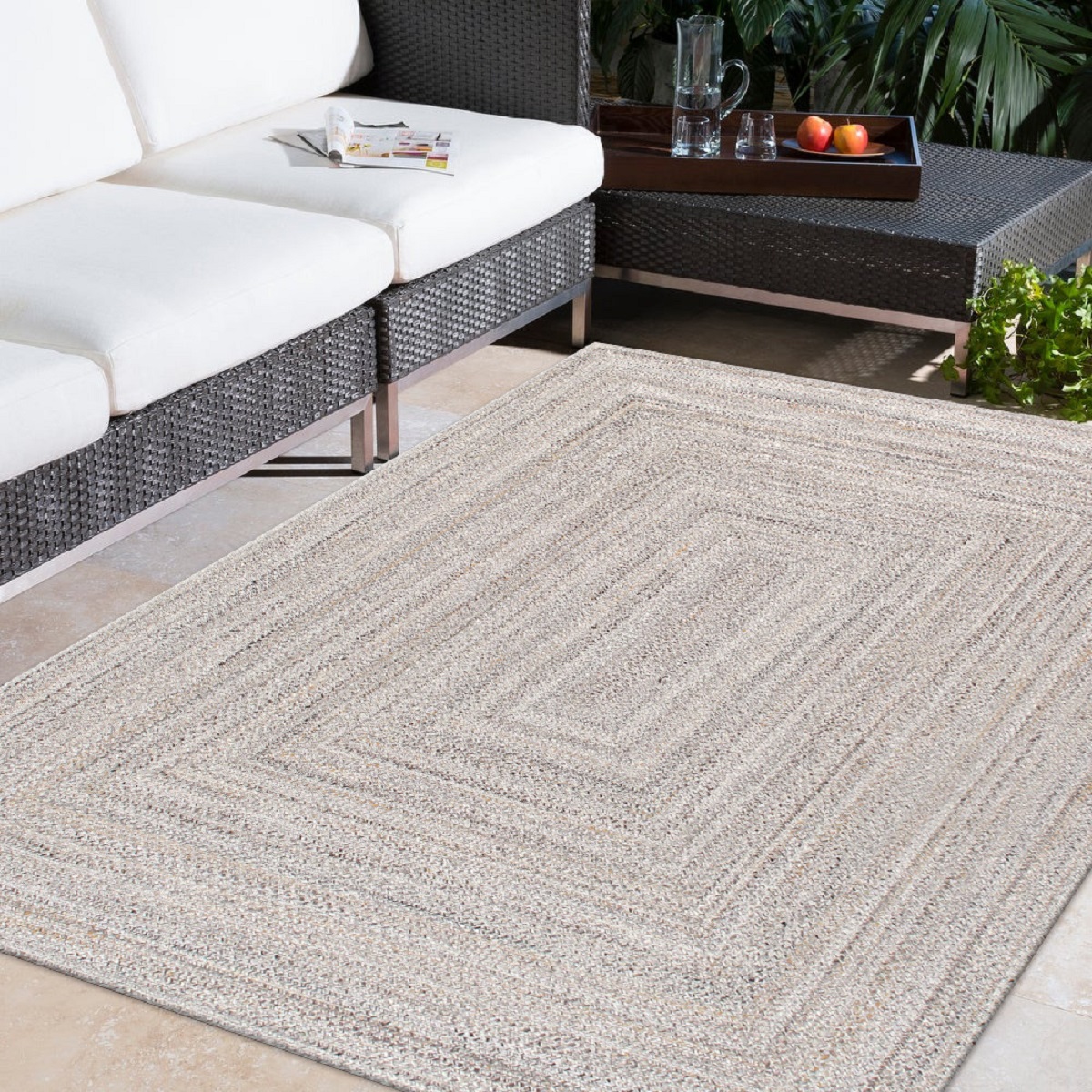 Pasargad Lagos Collection Handmade Poly Fabric Area Rug - Gray/Multi, 120" x 168" (py-04 10x14)