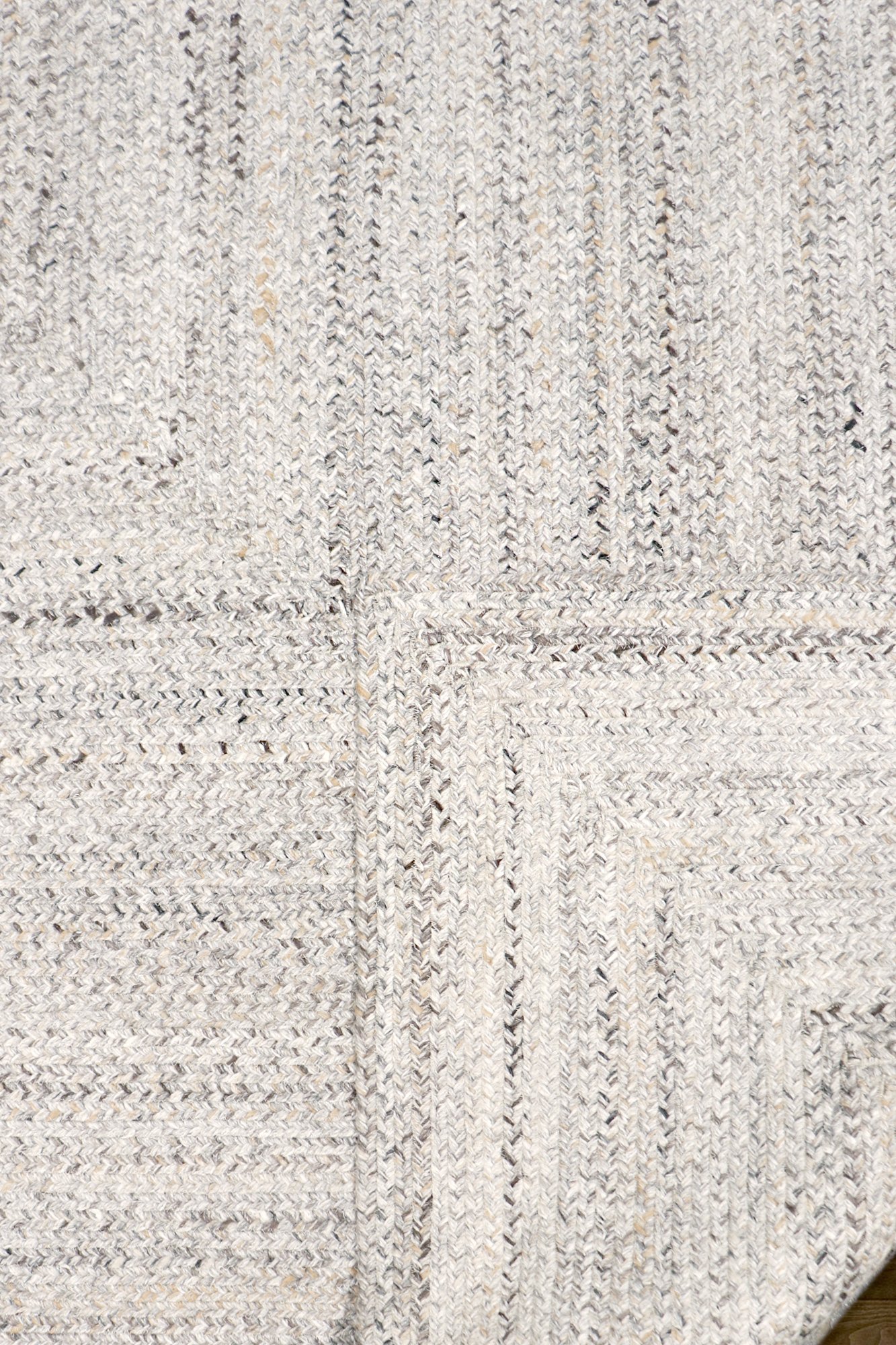 Pasargad Lagos Collection Hand Braided Poly Fabric Area Rug - Gray/Multi, 96" x 96" (py-04 8x8)