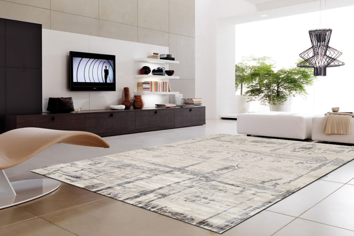 Pasargad - Modern Collection Hand-Knotted Silk Area Rug PZA-2