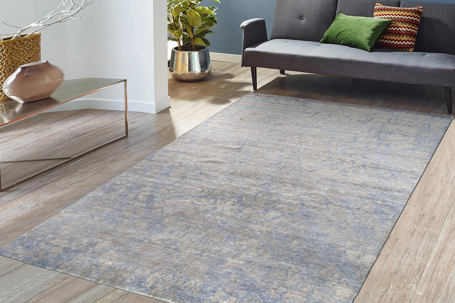 Pasargad - Modern Collection Hand-Knotted Silk Area Rug 109'' x 142'' (PZA-45A 9X12)