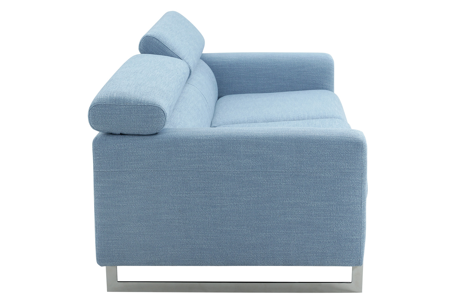 Pasargad - Serena Modern Blue Sofa with Silver Leg