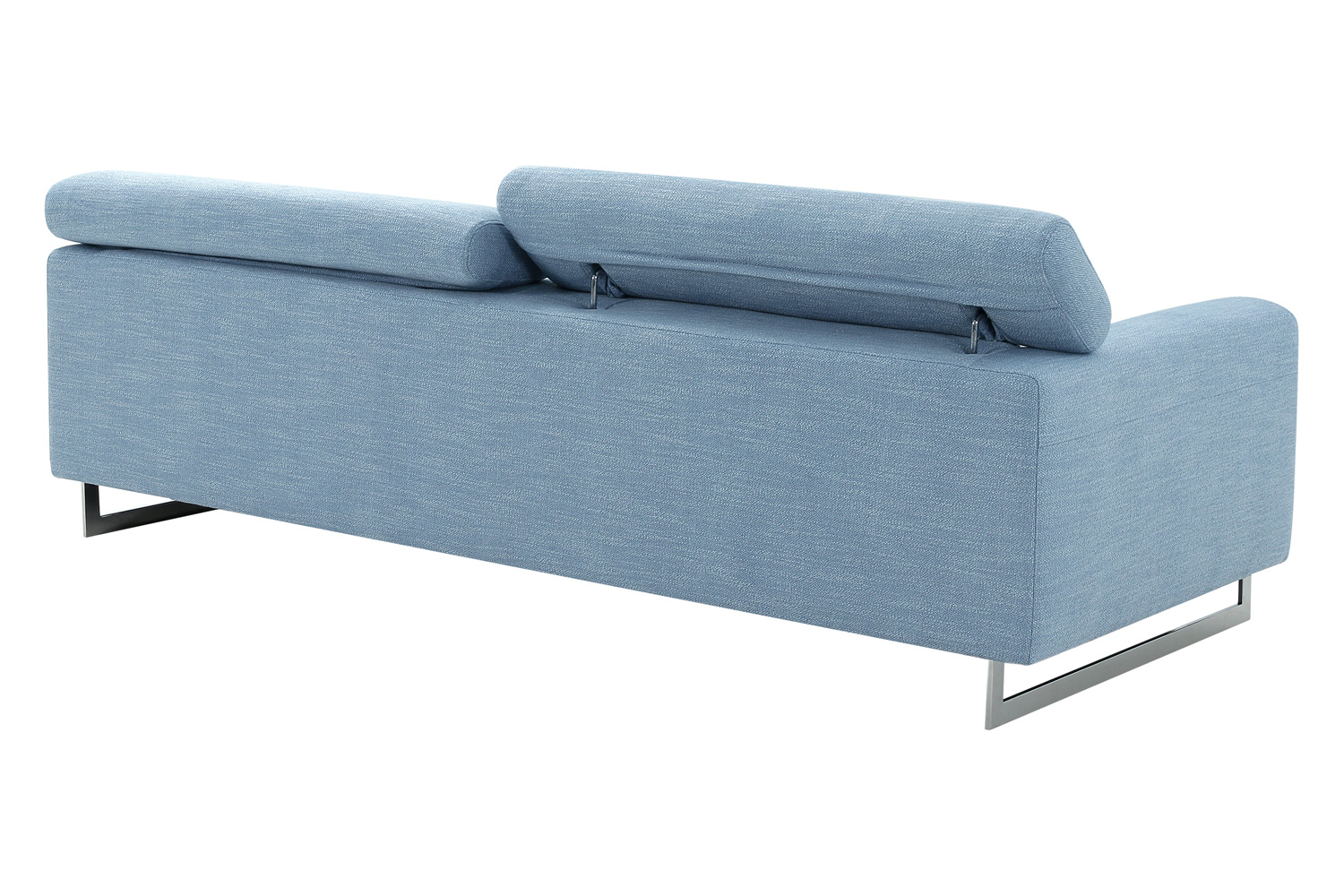 Pasargad - Serena Modern Blue Sofa with Silver Leg