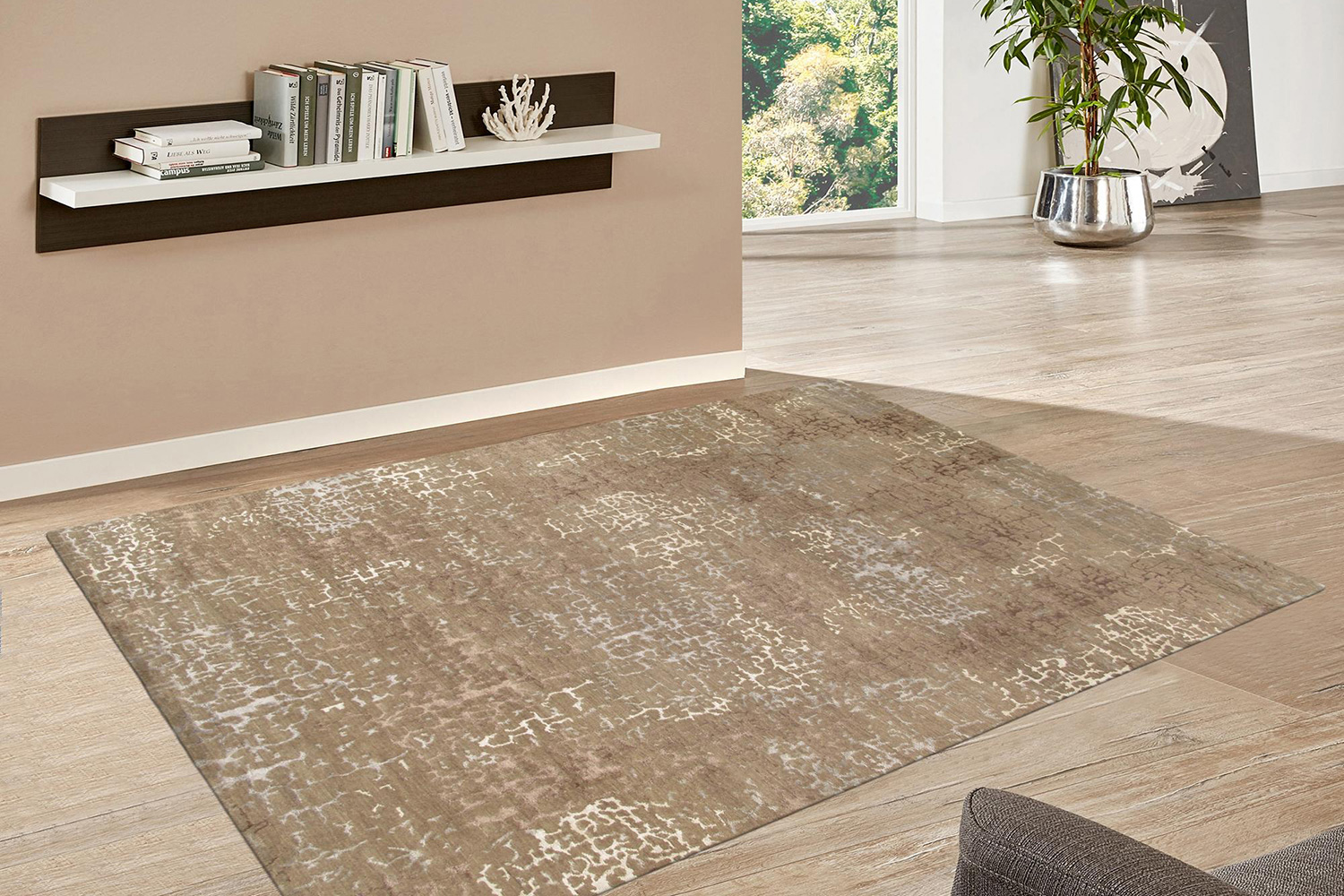 Pasargad - Modern Collection Hand-Knotted Silk and Wool Area Rug 24'' x 36'' (REFLECTION-3 2X3)