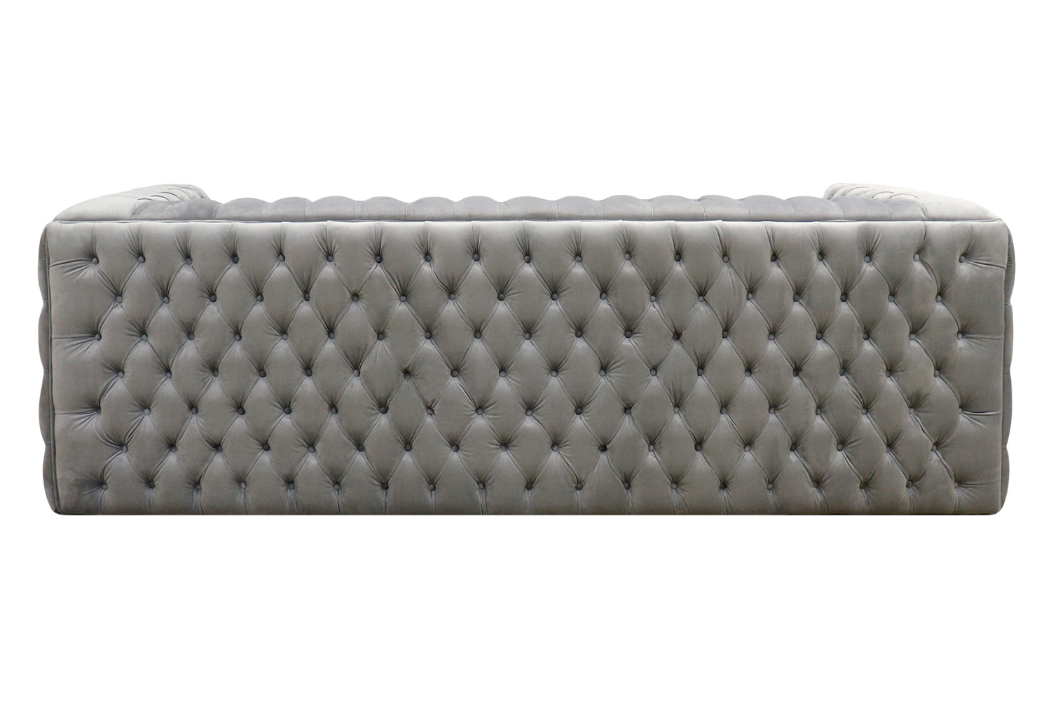 Pasargad Vicenza Collection Velvet Tufted Sofa - Silver