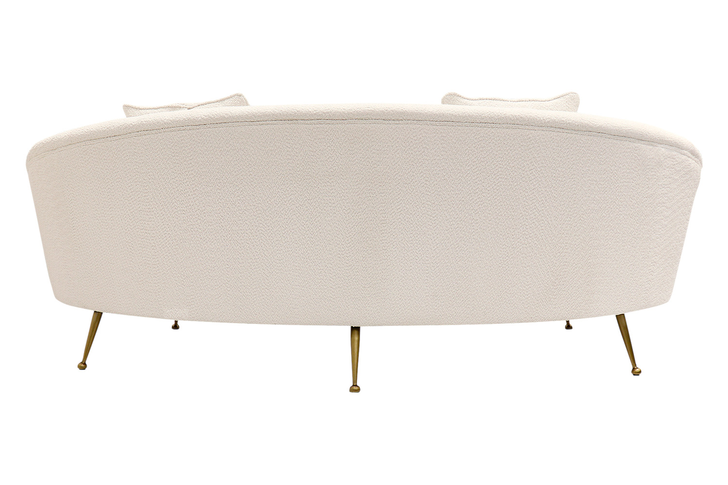 Pasargad Luna Collection Textured Fabric Curved Sofa - Ivory