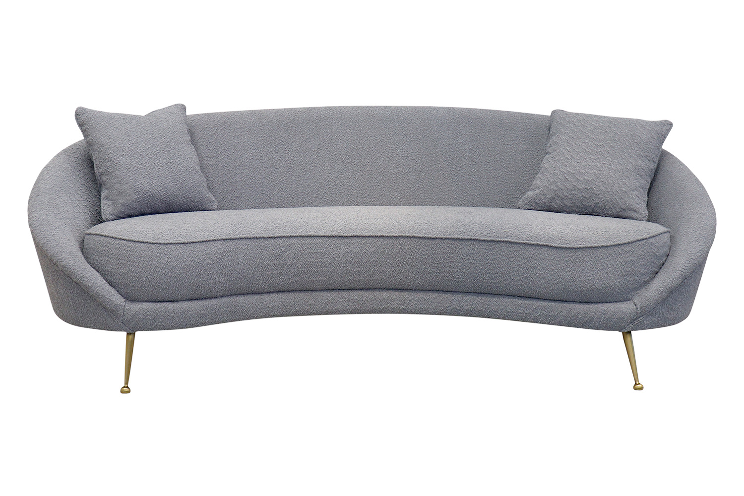 Pasargad - Luna Collection Textured Fabric Curved Sofa