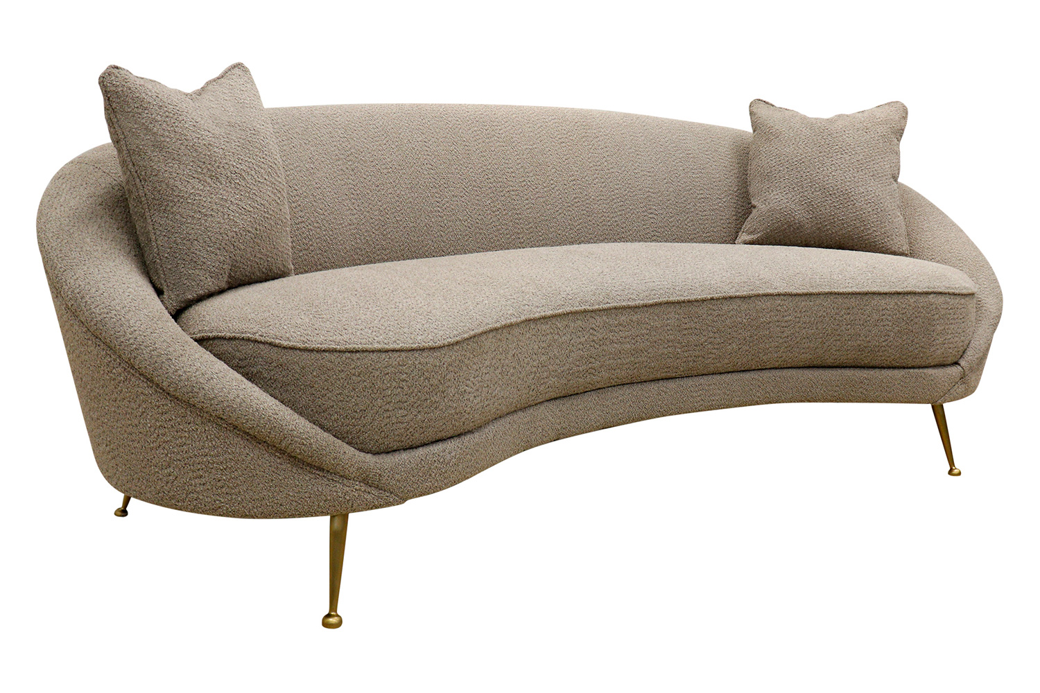 Pasargad - Luna Collection Textured Fabric Curved Sofa