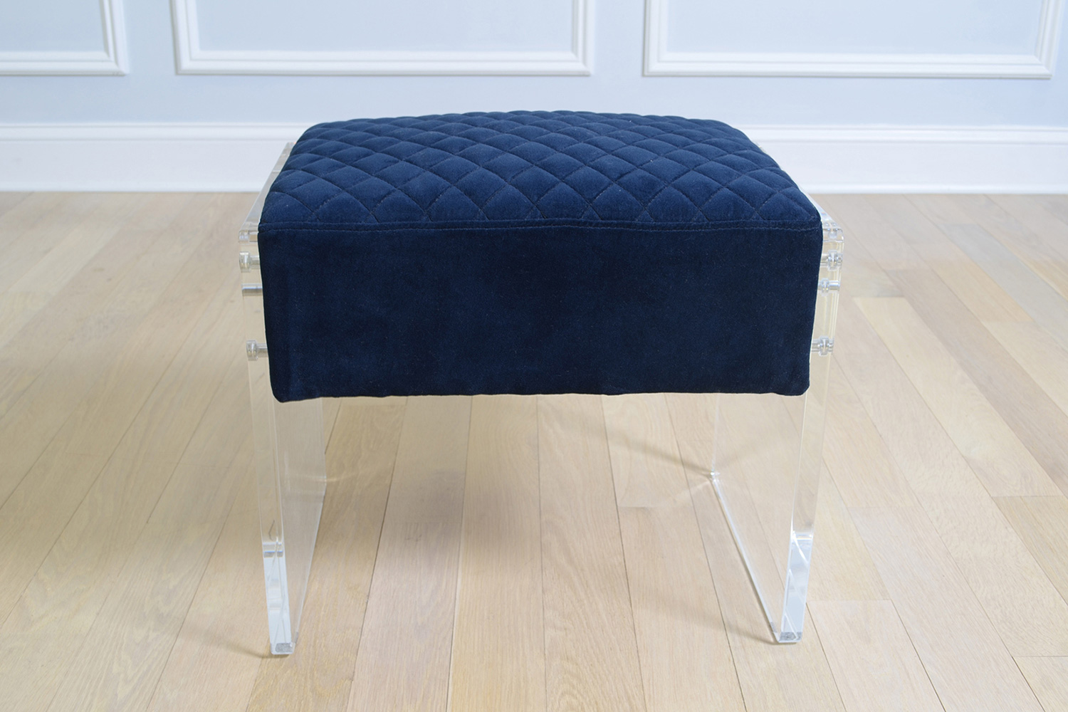 Pasargad - Tribecca Collection Velvet Stool