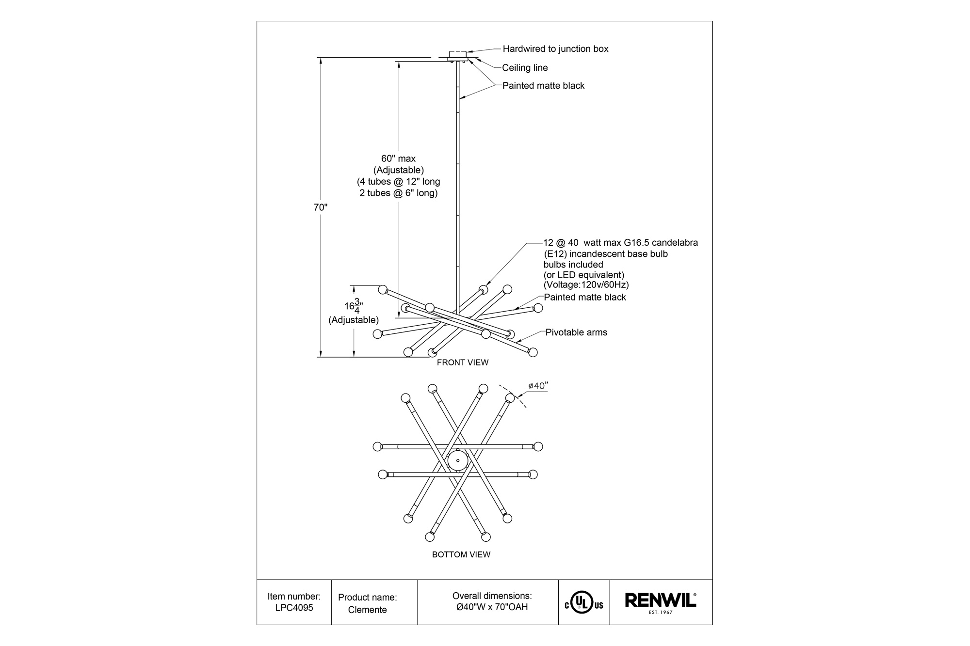 Renwil - Clemente Pendant Lighting