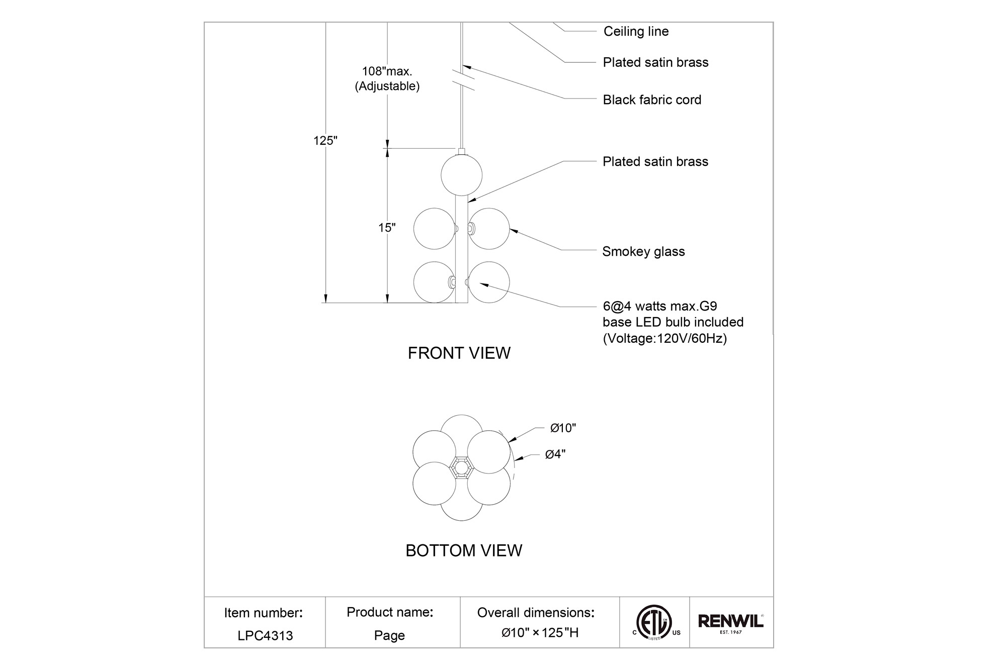 Renwil - Page Pendant Lighting