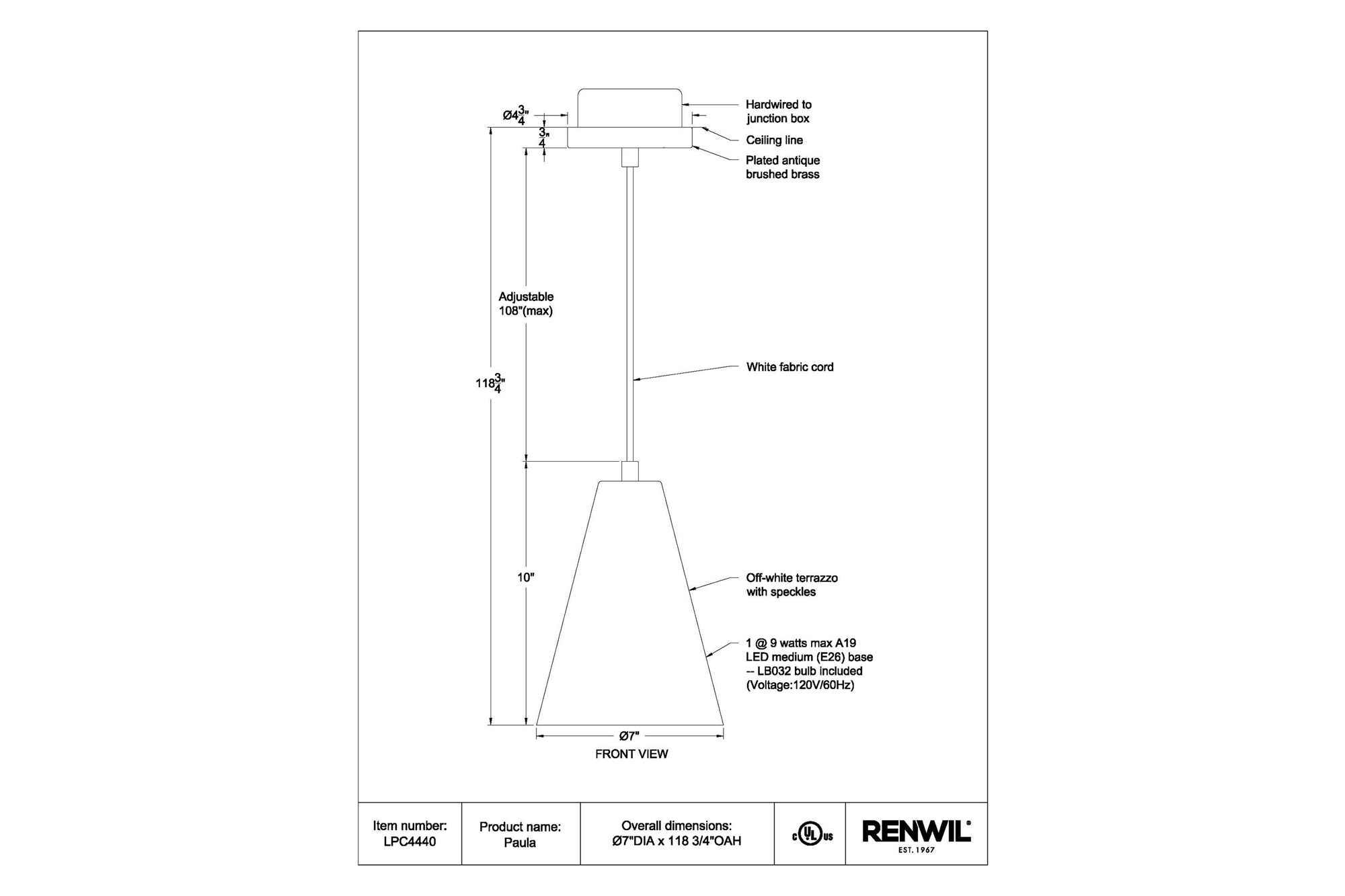 Renwil™ - Paula Pendant Lighting