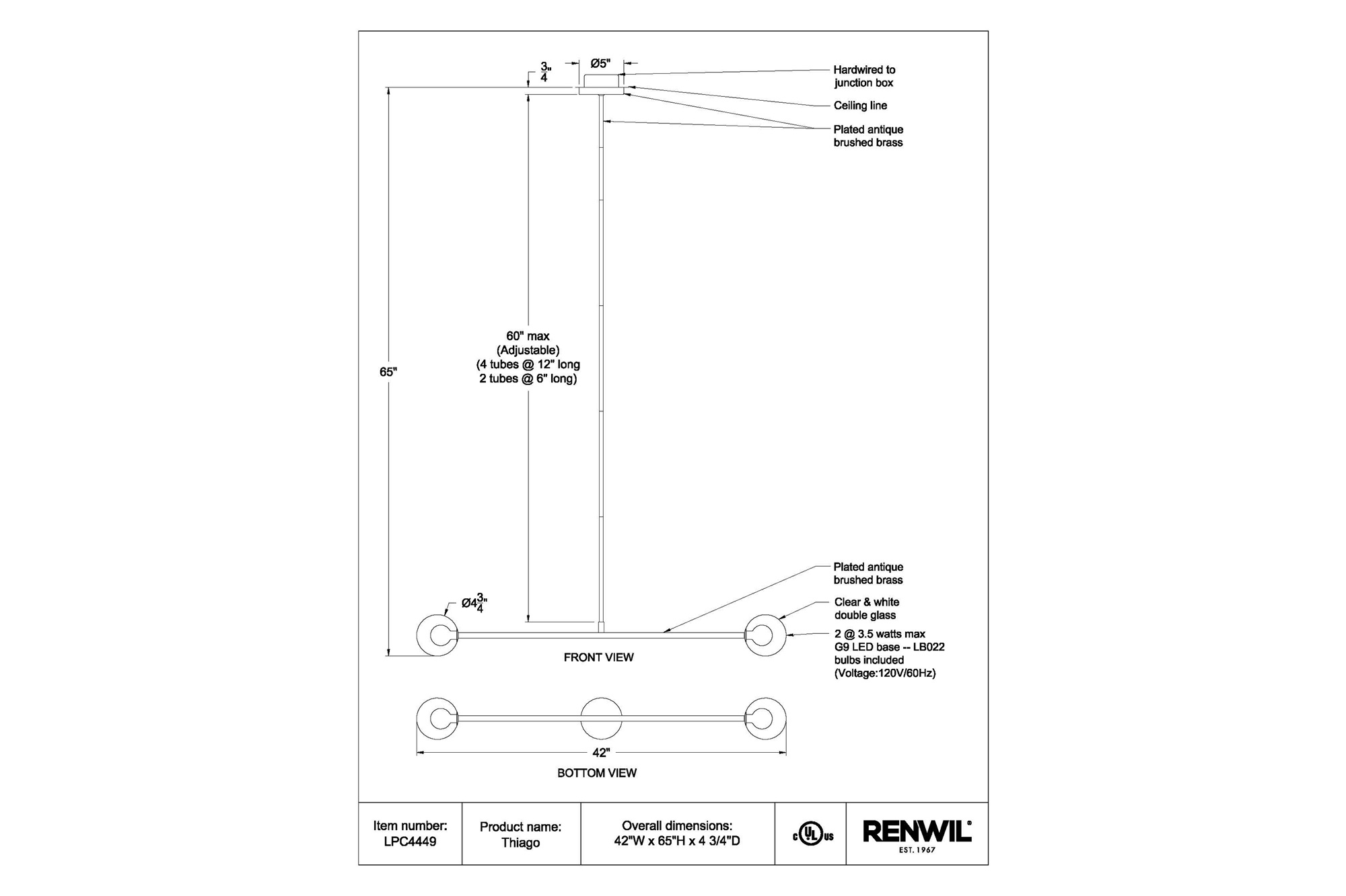 Renwil™ - Thiago Pendant Lighting