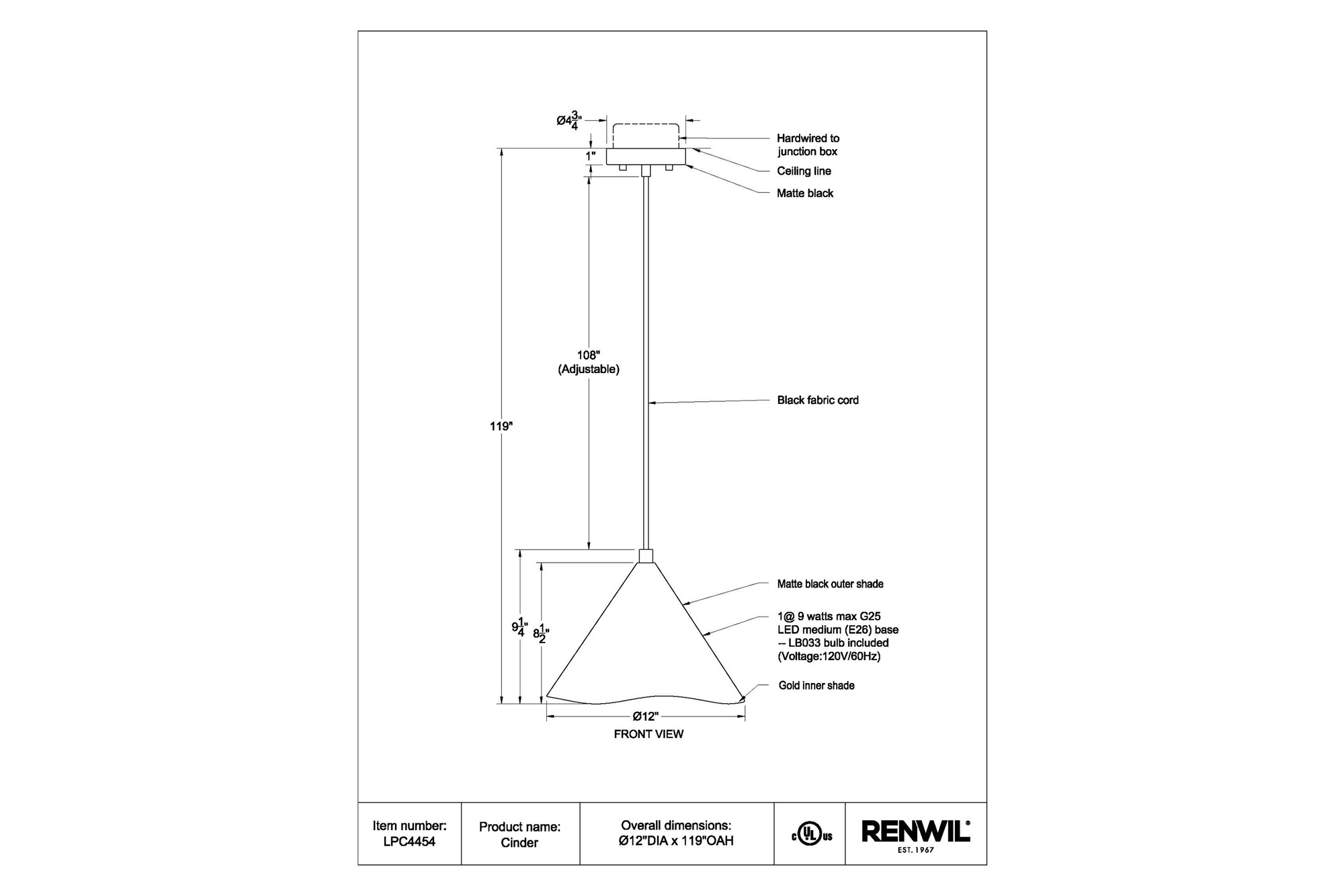 Renwil™ - Cinder Pendant Lighting