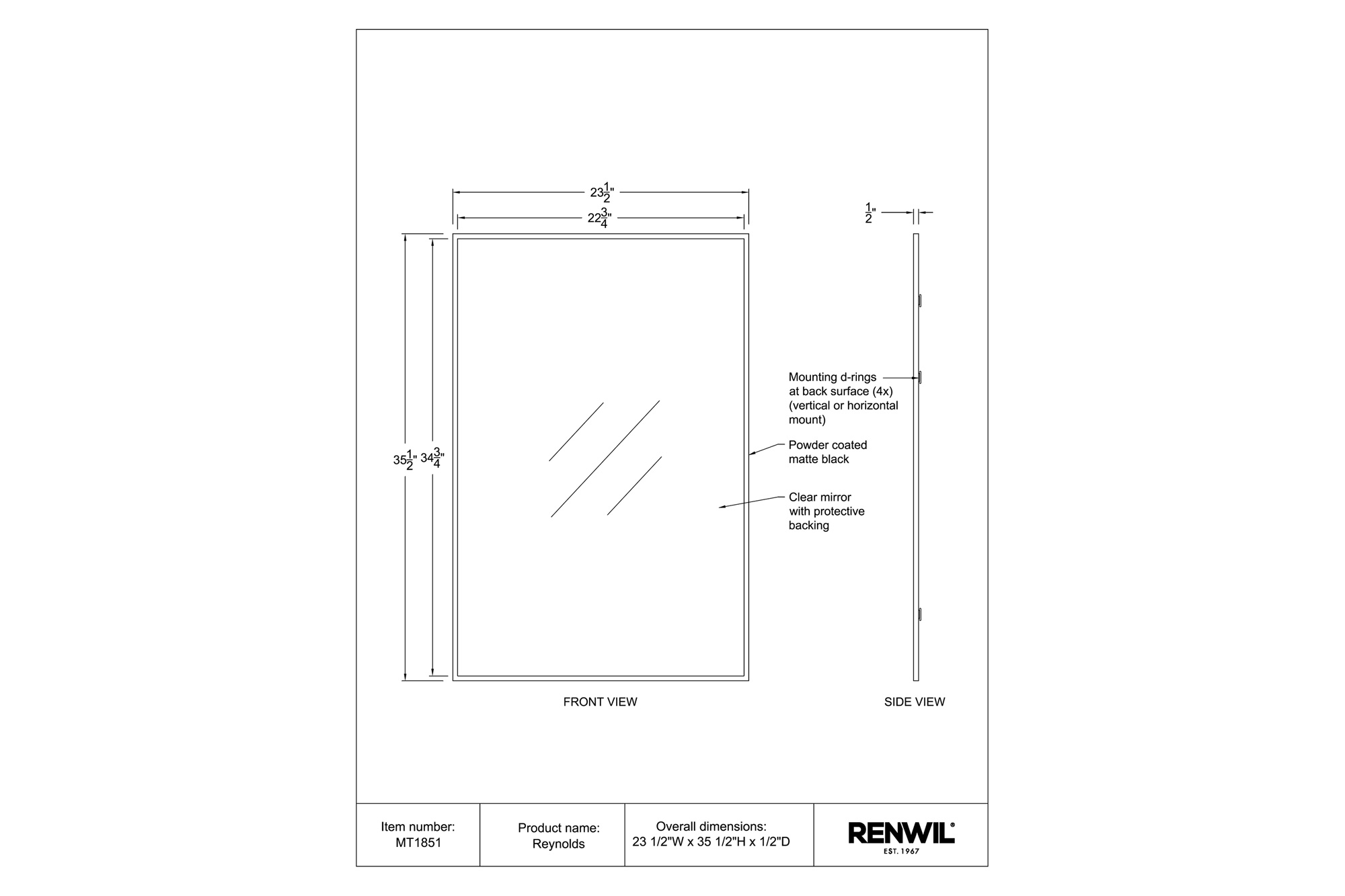 Renwil - Reynolds Wall Mirror