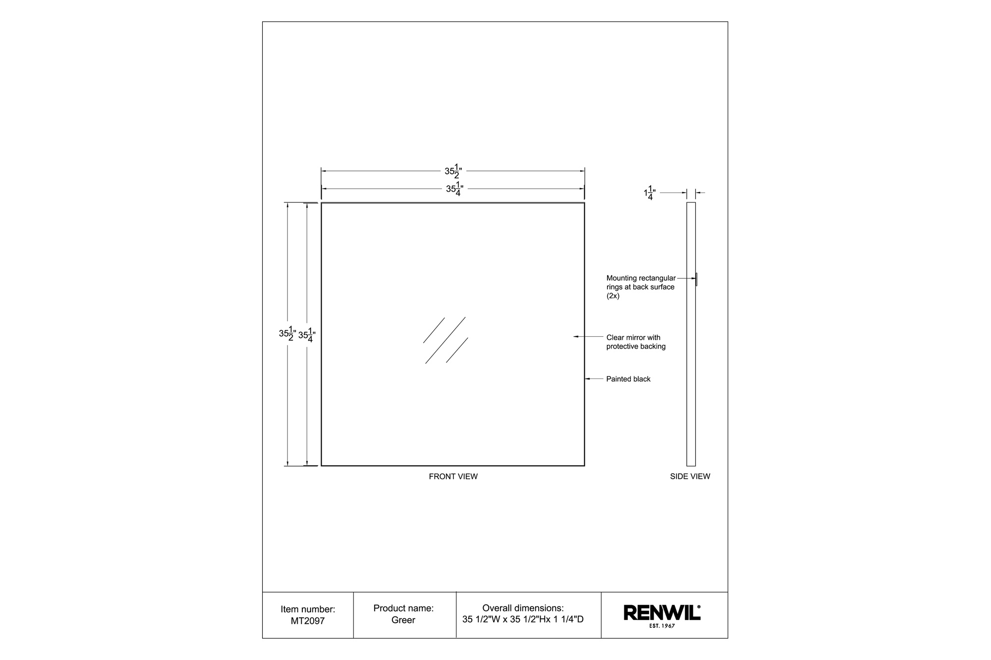 Renwil™ - Greer Wall Mirror