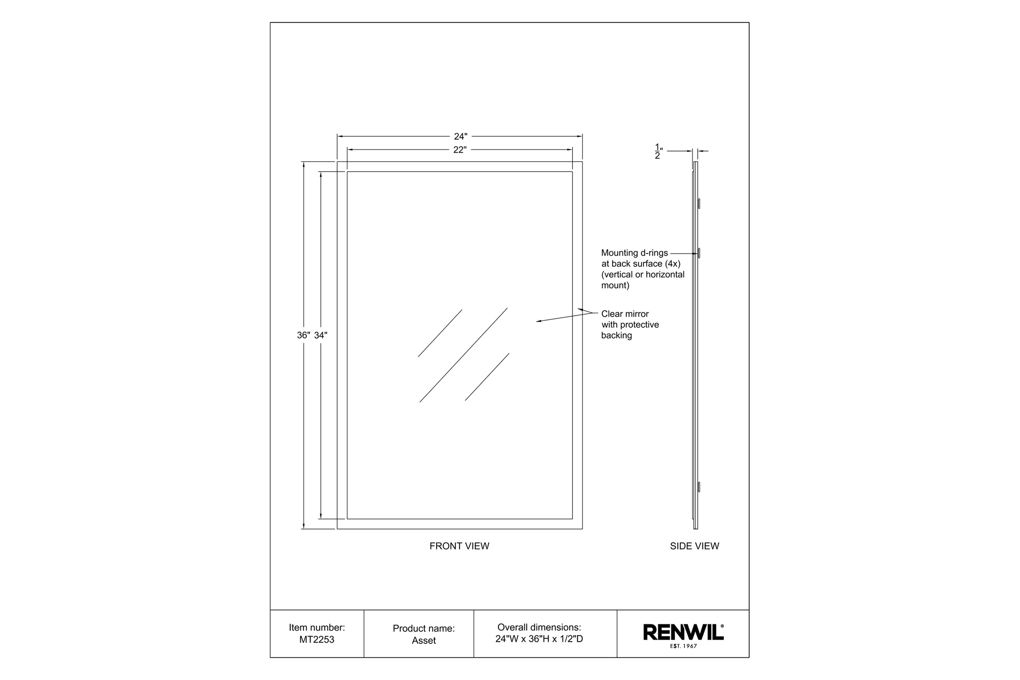 Renwil Asset Wall Mirror